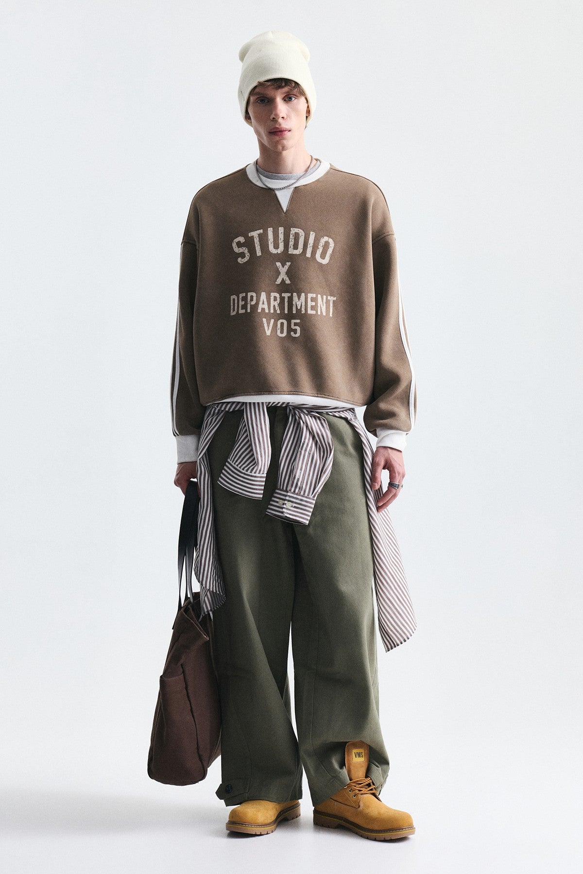 Kontrast Yaka Oversize Sweatshirt
