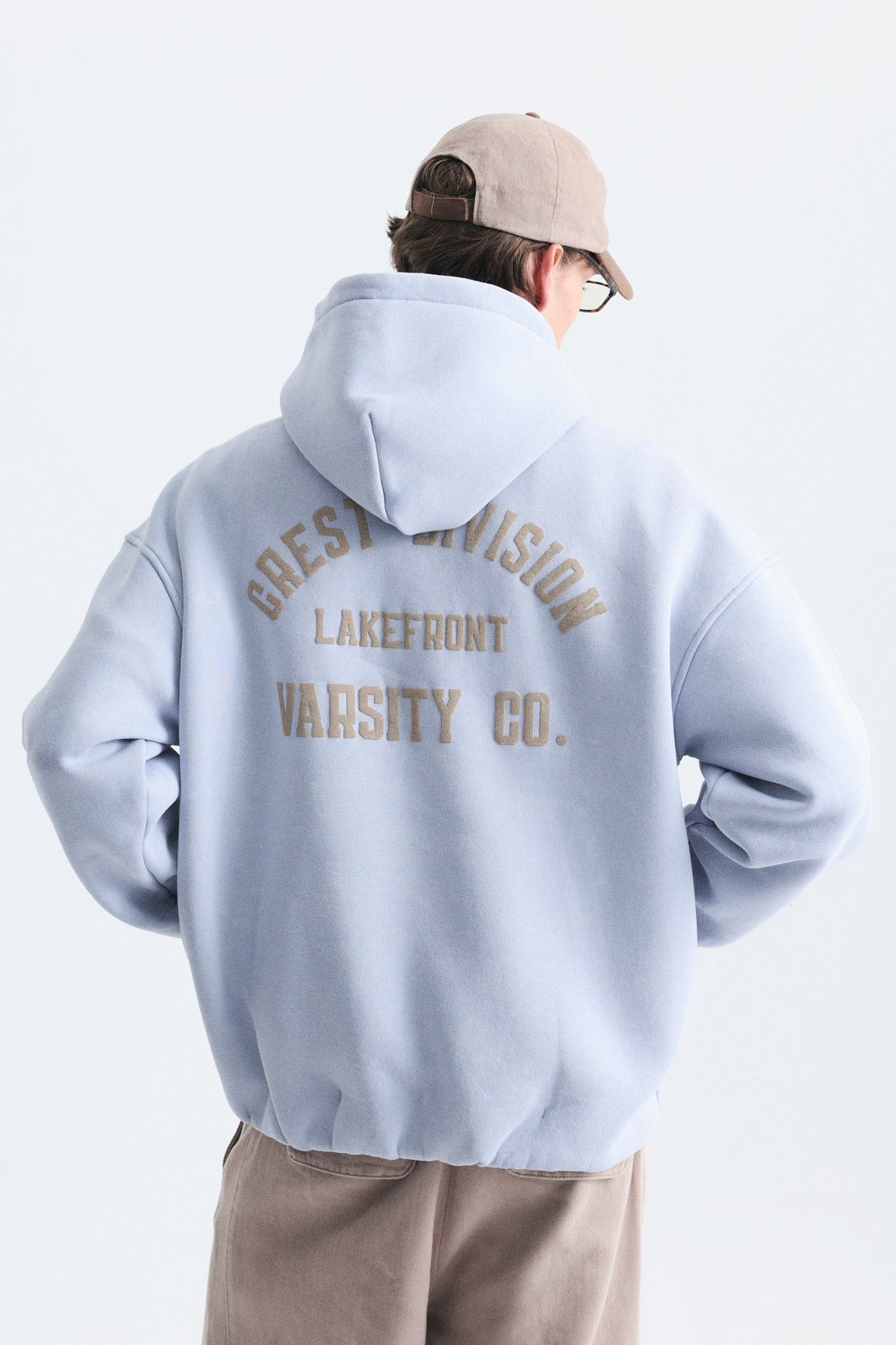 Oversize Baskılı Kapüşonlu Sweatshirt