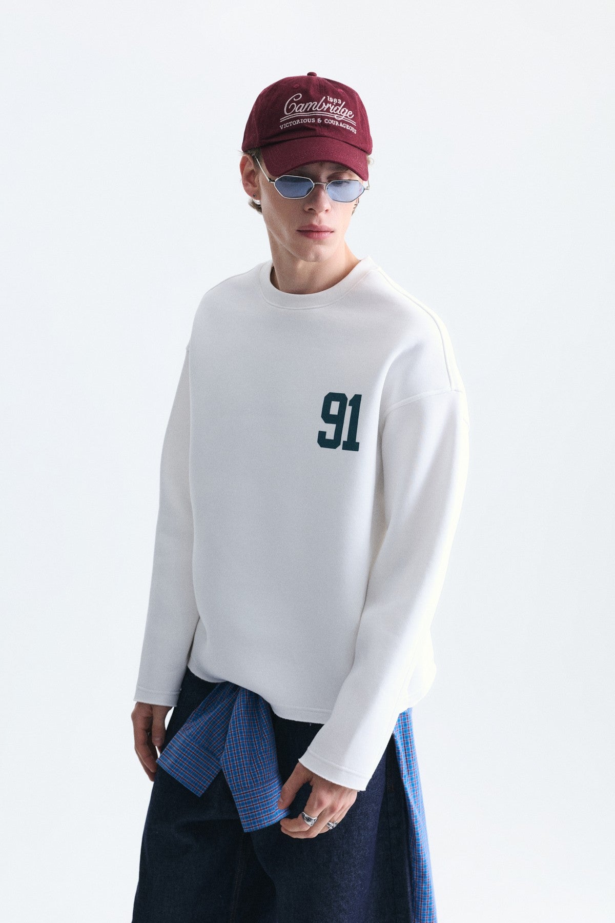 Oversize Baskılı Sweatshirt