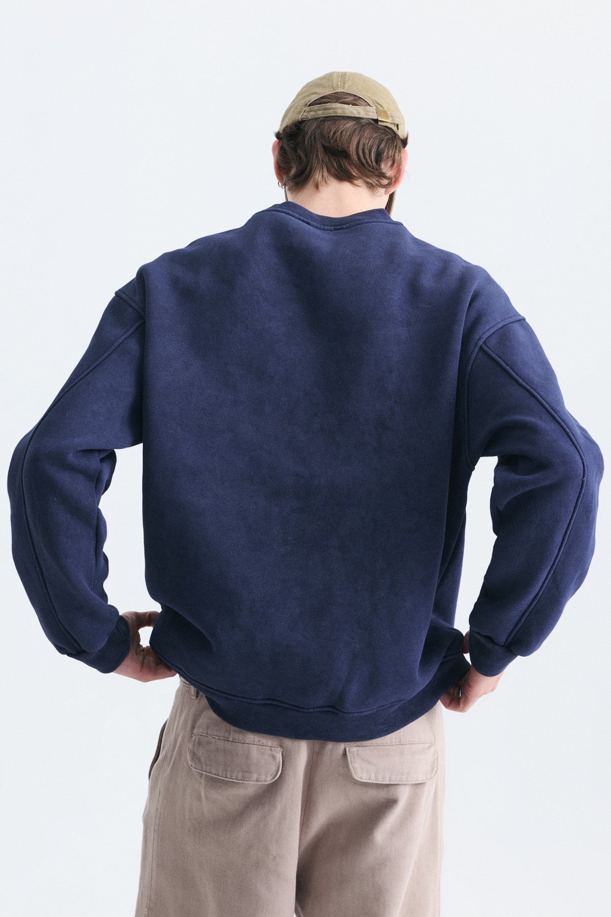 Oversize Bisiklet Yaka Sweatshirt