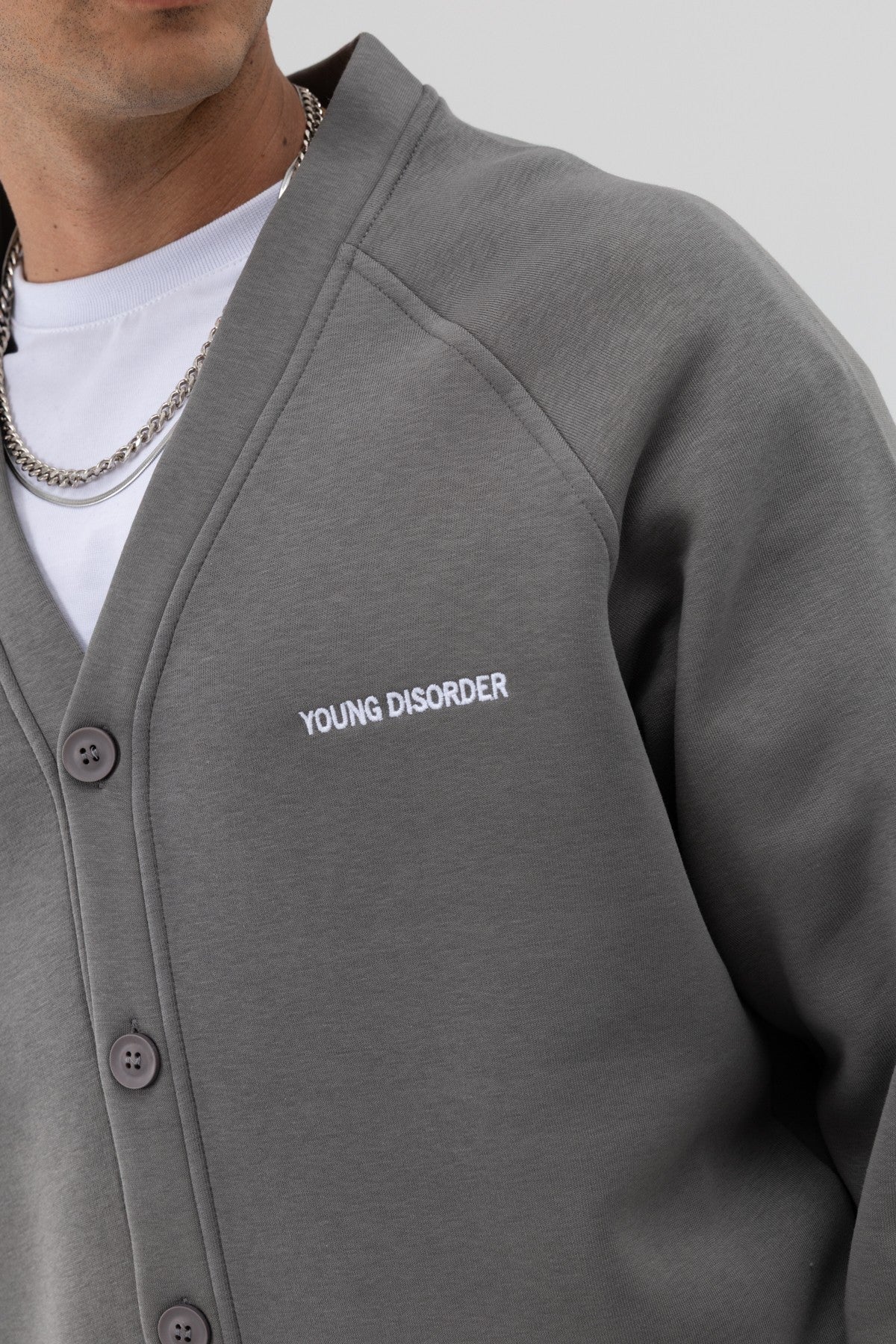 Oversize Düğmeli Sweatshirt