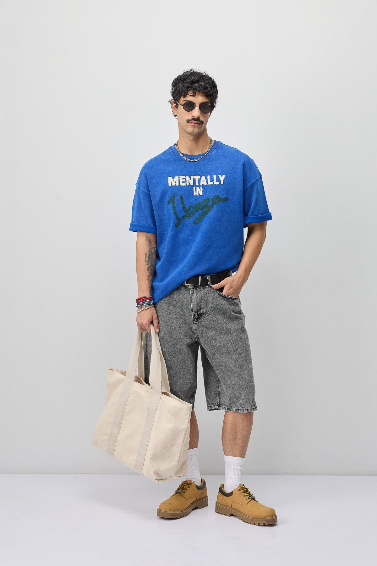 Oversize İBiza Baskılı Tişört