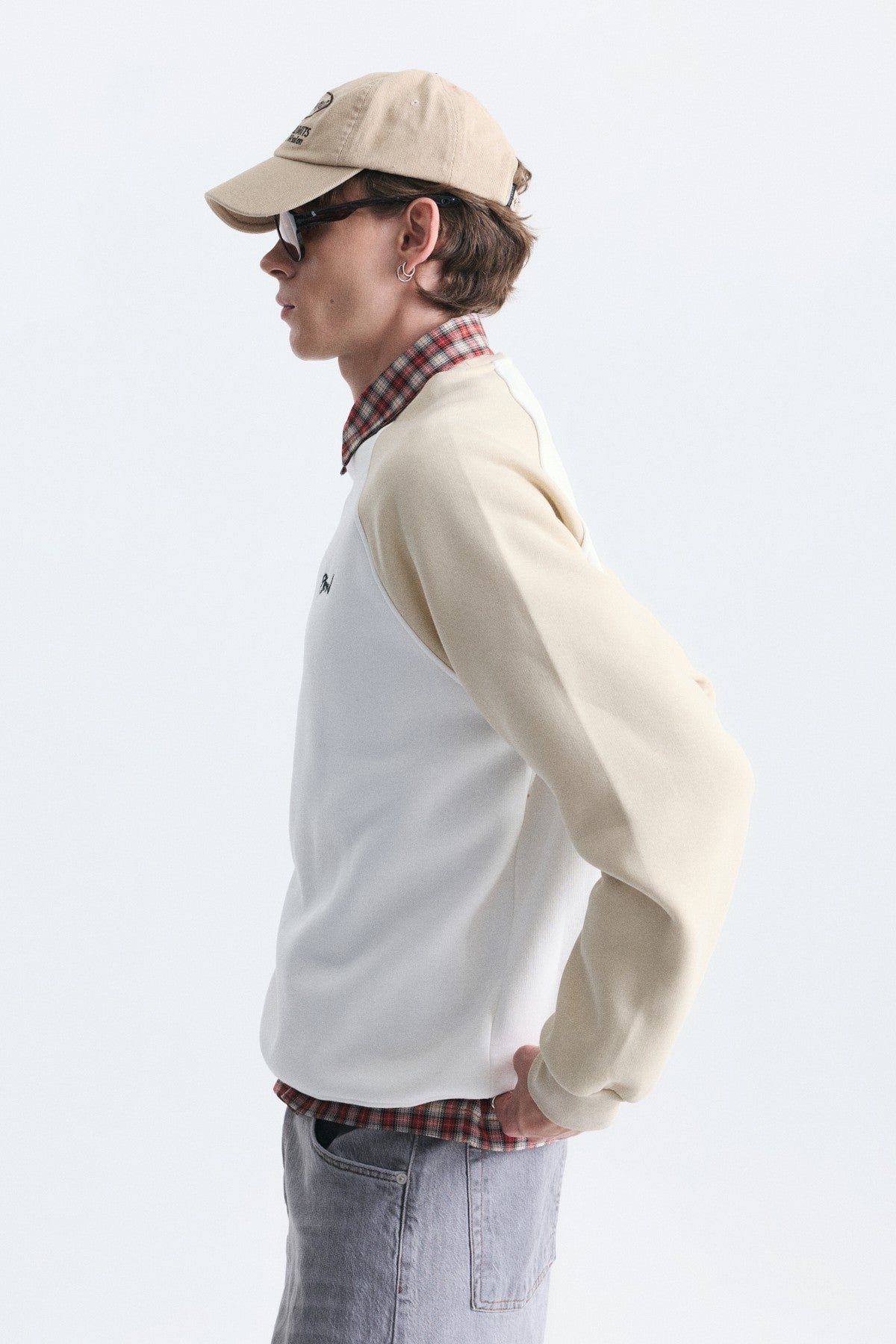 Oversize Renk Bloklu Sweatshirt