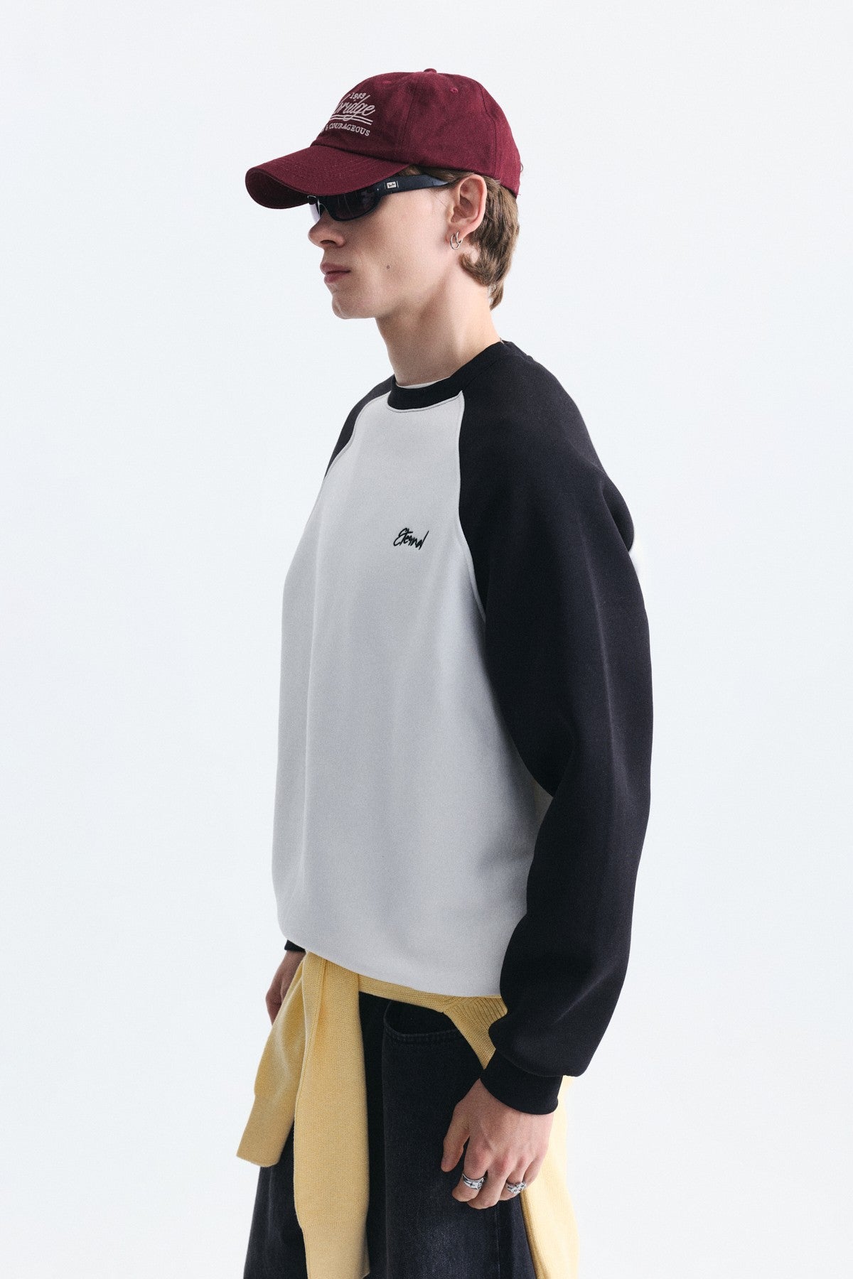 Oversize Renk Bloklu Sweatshirt