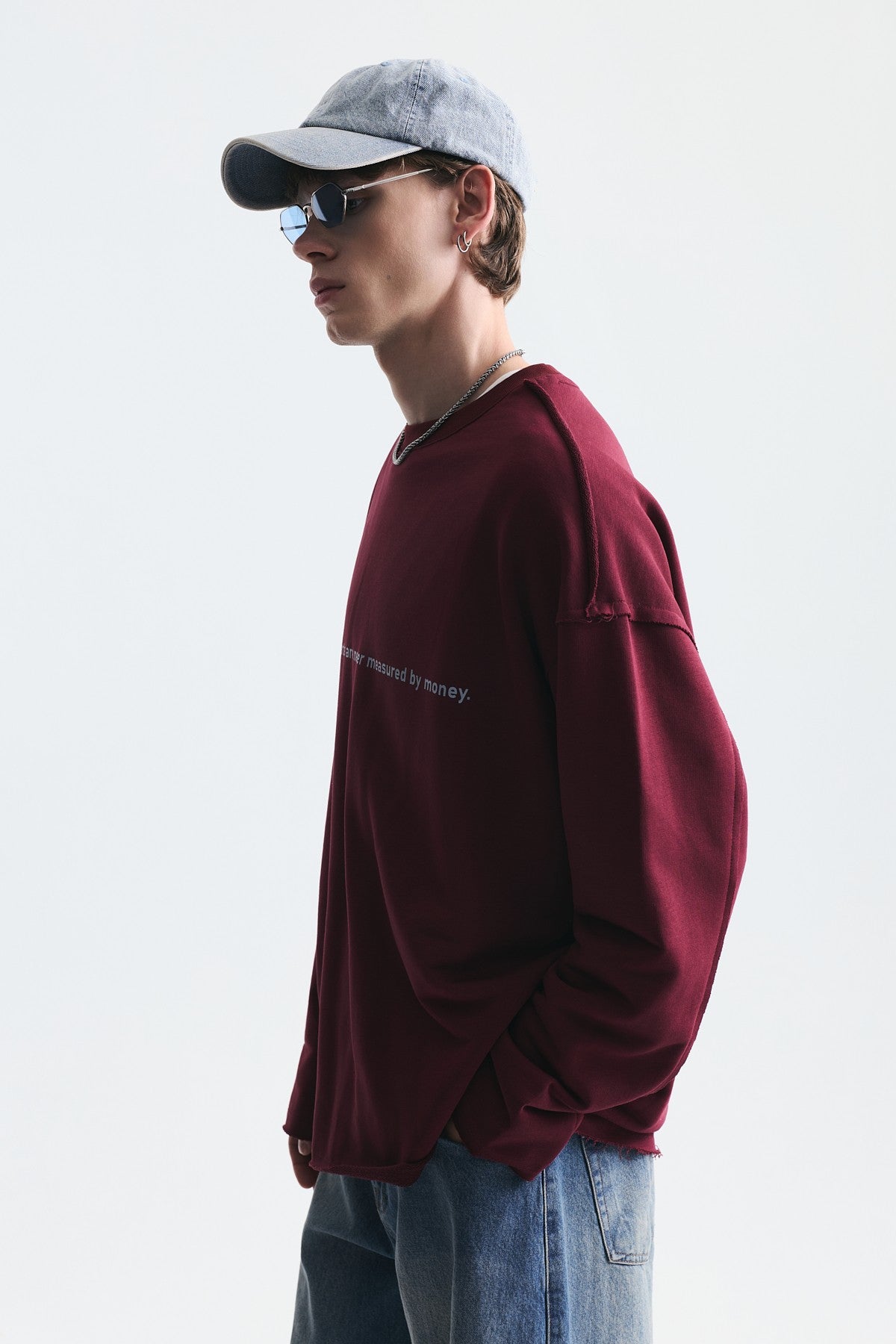 Oversize Yazılı Sweatshirt
