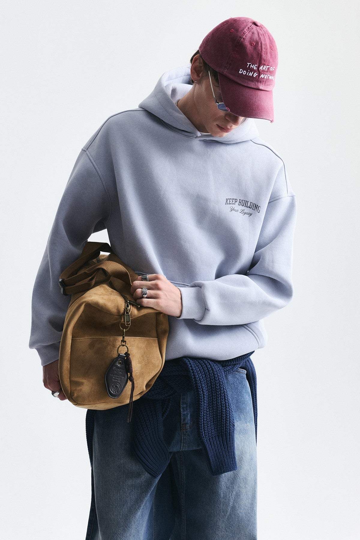 Oversize Yıkamalı Kapüşonlu Sweatshirt