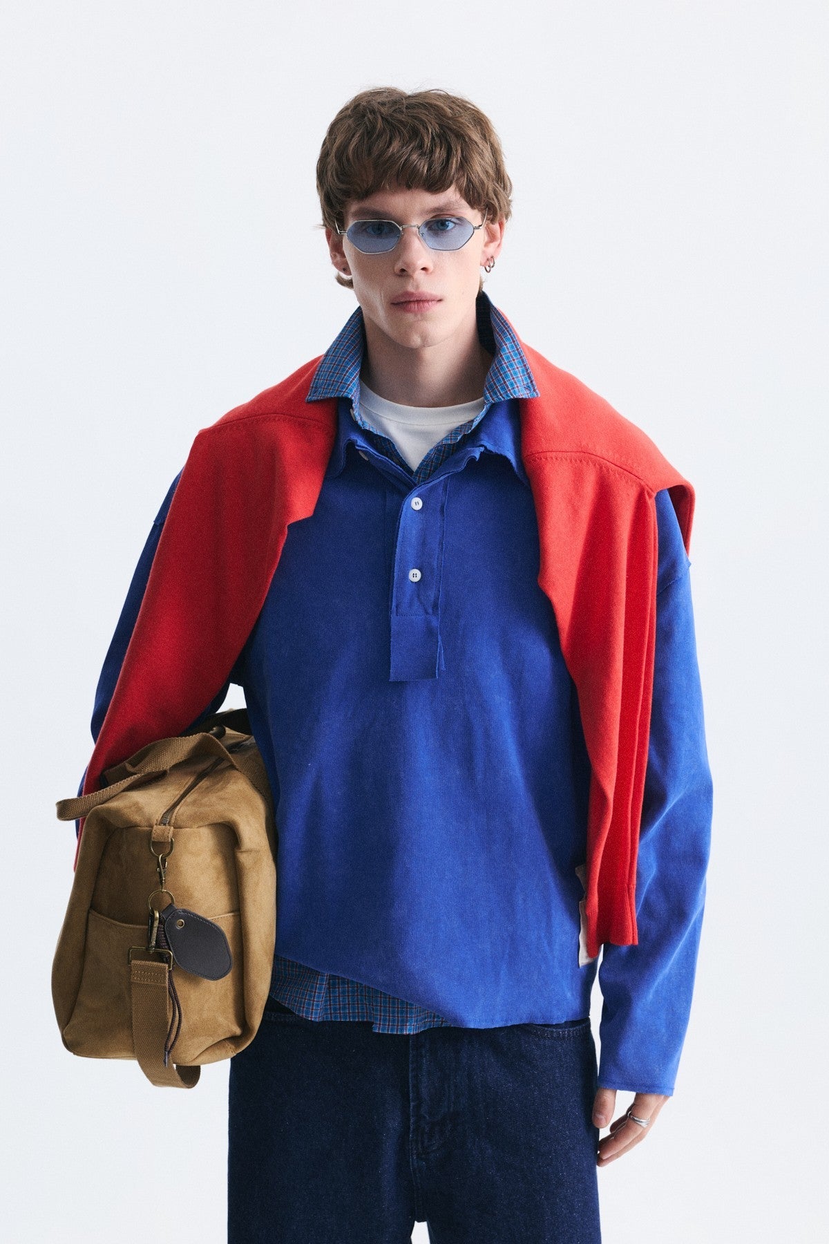 Relax Fit Polo Yaka Sweatshirt