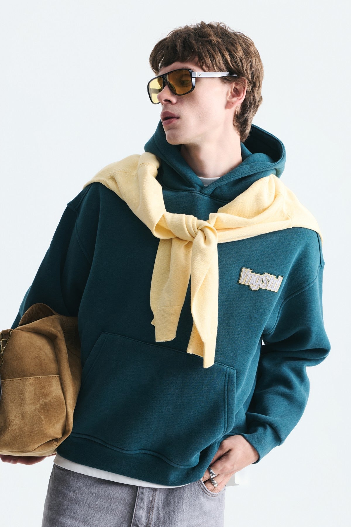 Oversize Sırt Baskılı Sweatshirt
