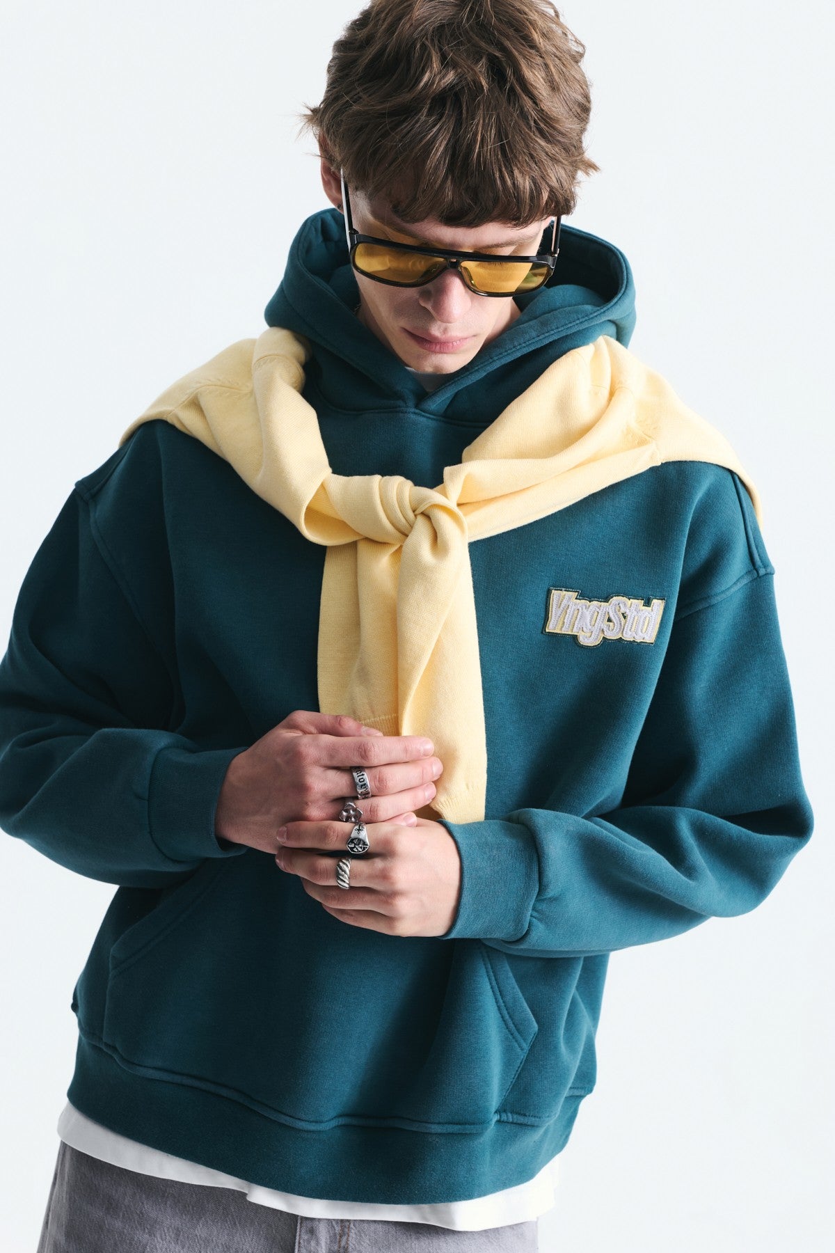 Oversize Sırt Baskılı Sweatshirt