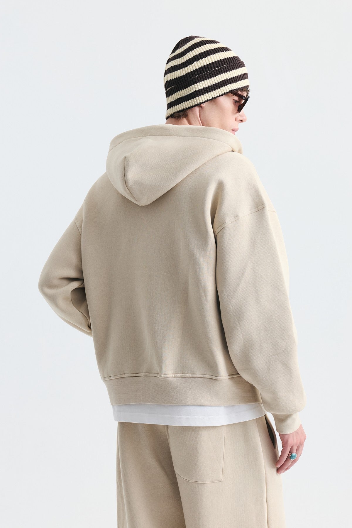 Süslü Düğme Sweatshirt Ve Barrel Fit Eşofman Takım
