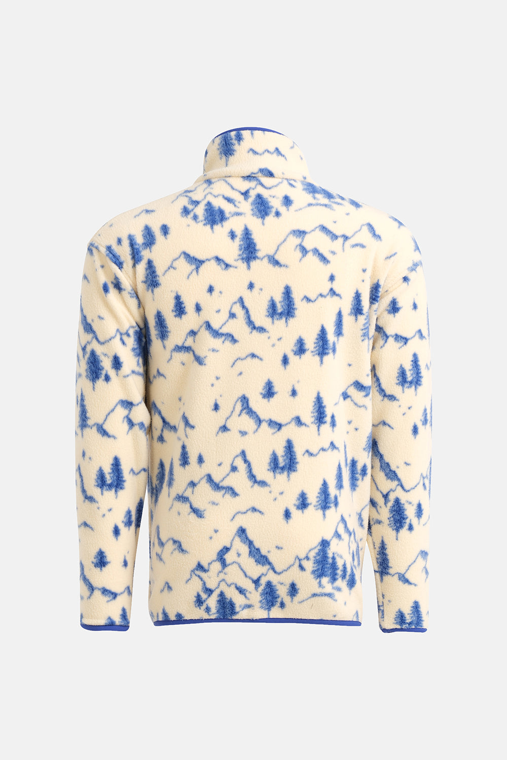 Vaneda-Regular Fit Next Unisex Polar Desenli Mavi-2-Milagron.com