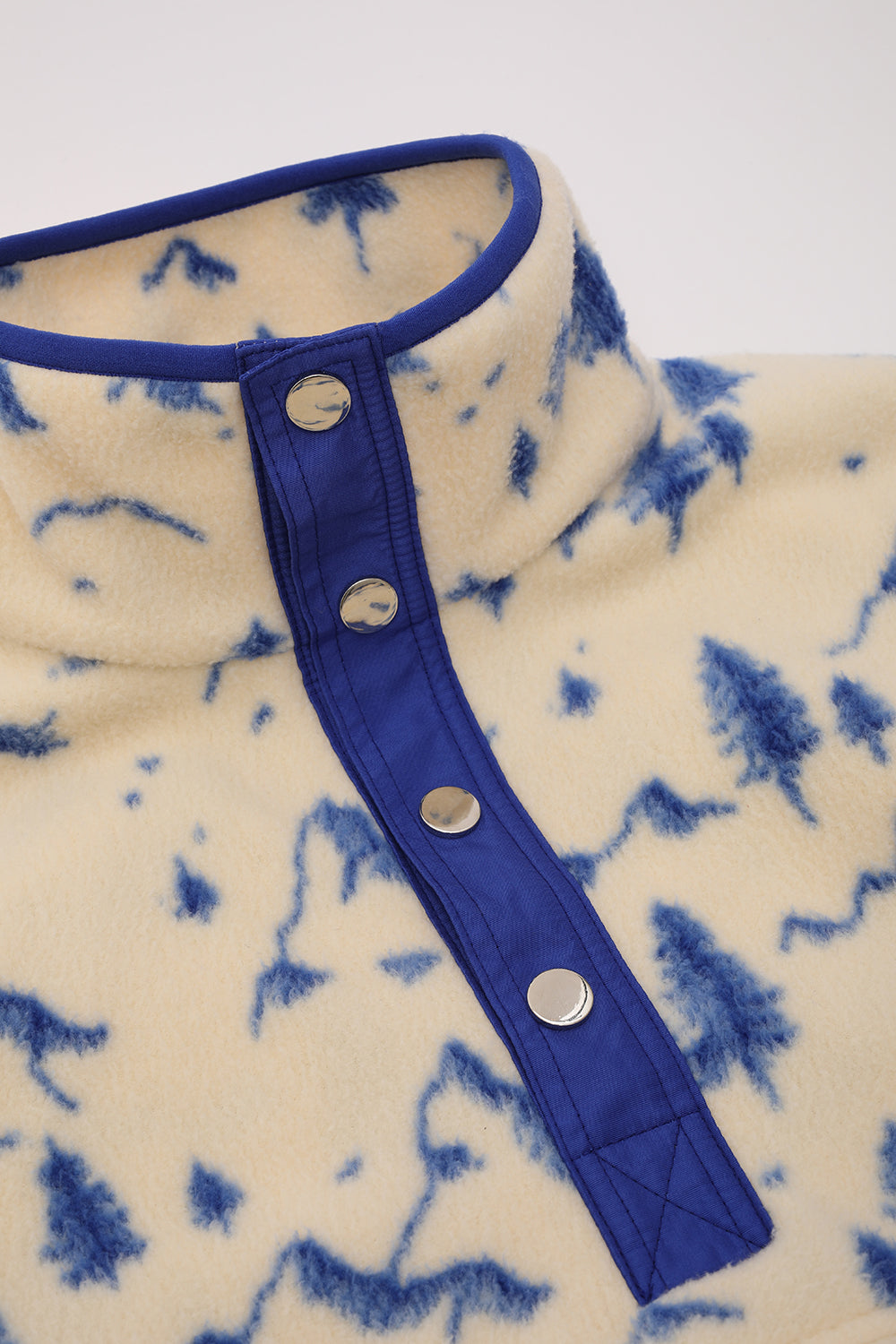 Vaneda-Regular Fit Next Unisex Polar Desenli Mavi-4-Milagron.com