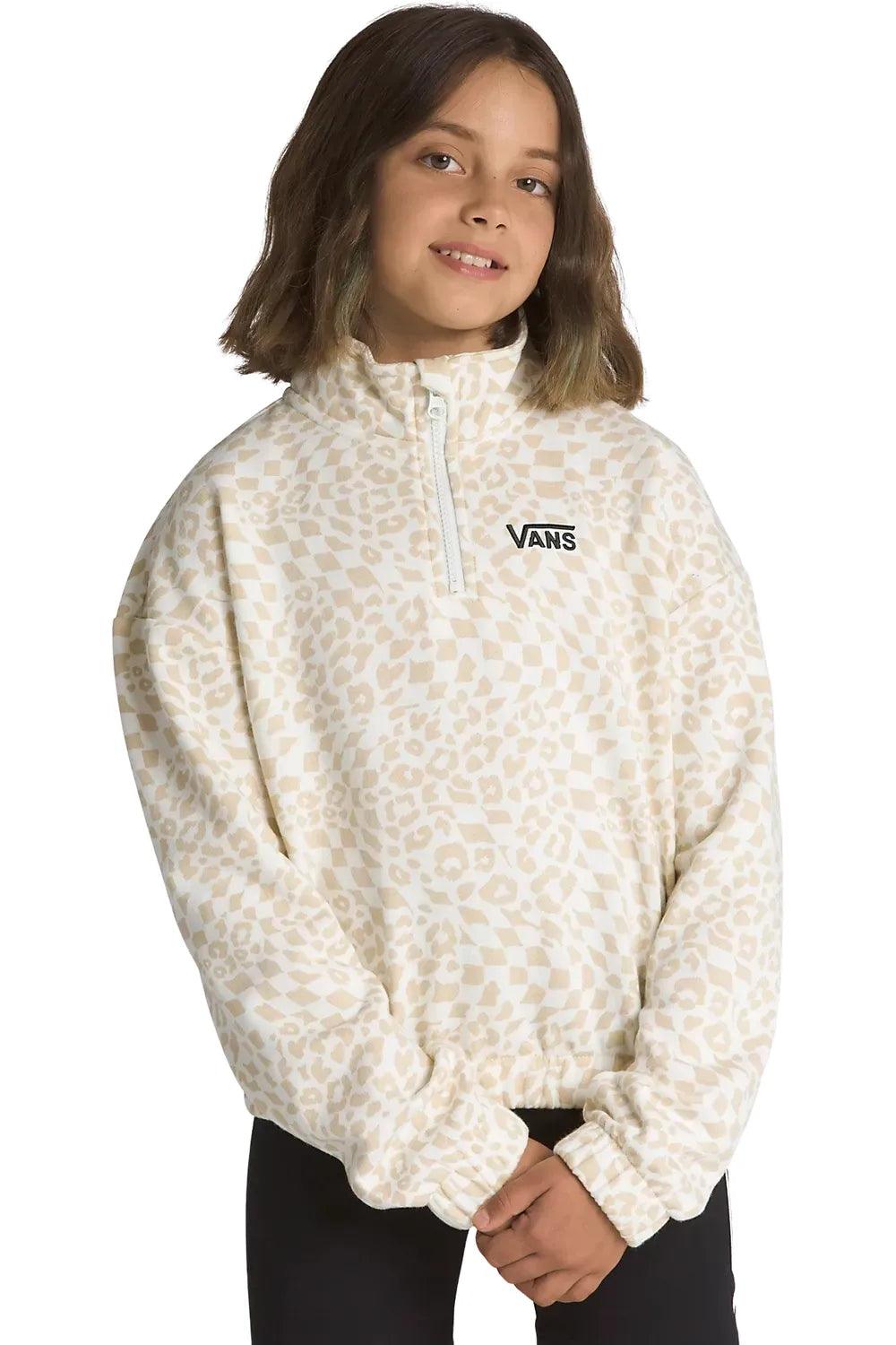 Vans-Kids Printed Half Zip Mock Pullover-Sweatshirts & Hoodies-1-Milagron.com