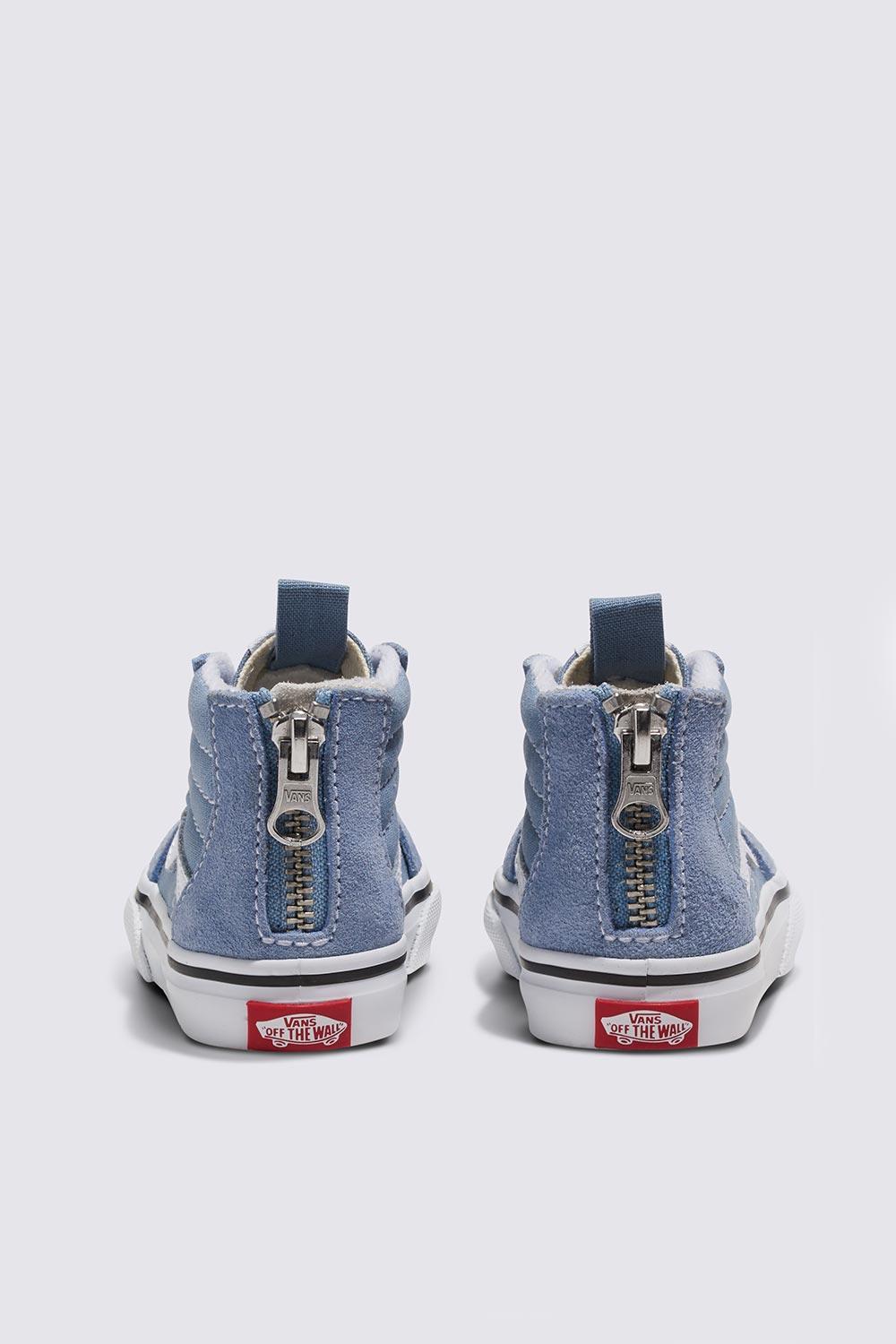 Vans-Kids TD SK8-Hi Zip Dusty Blue-Sneakers-4-Milagron.com
