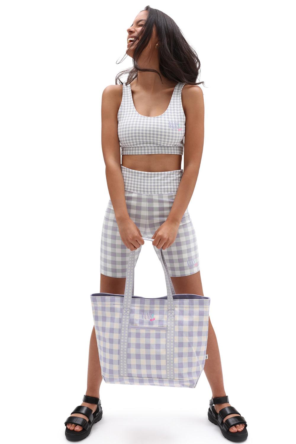 Vans-Mixed Up Gingham Bralette Languid Lavender-Crop Top-1-Milagron.com