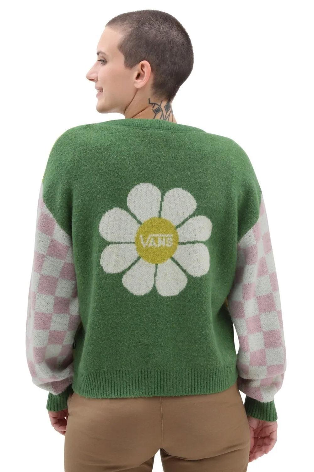 Vans-Oversized Floral Cardigan-Kazak & Triko-2-Milagron.com