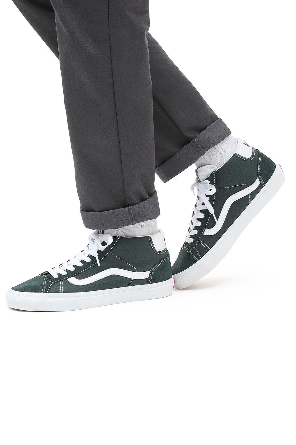 Vans-UA Mid Skool 37 Darkest Spruce/White-Sneakers-2-Milagron.com