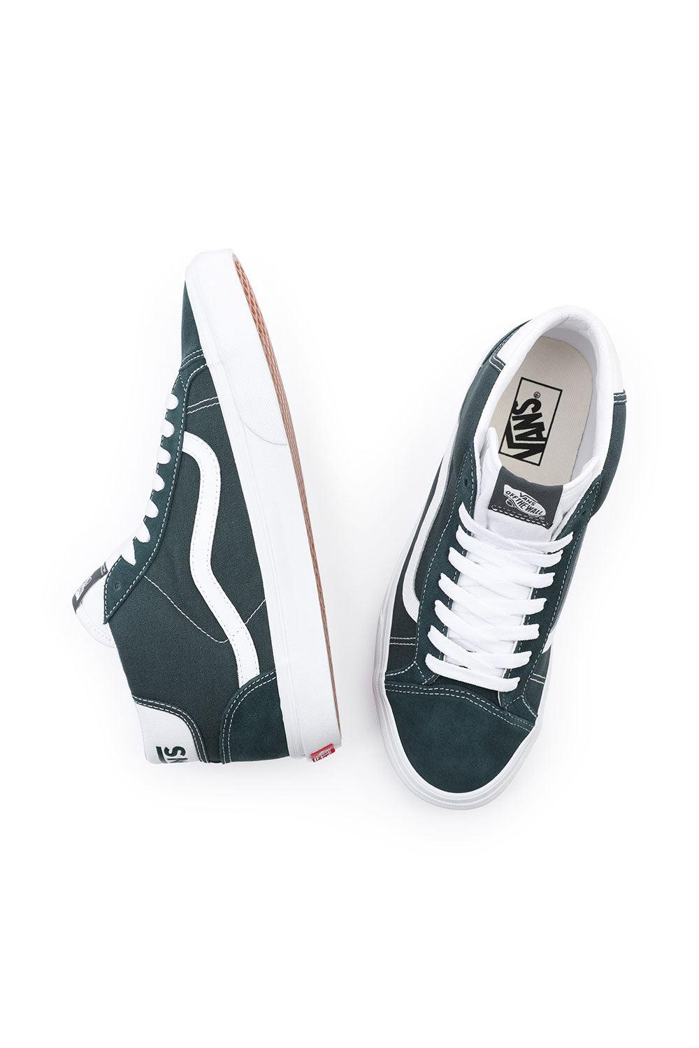 Vans-UA Mid Skool 37 Darkest Spruce/White-Sneakers-3-Milagron.com