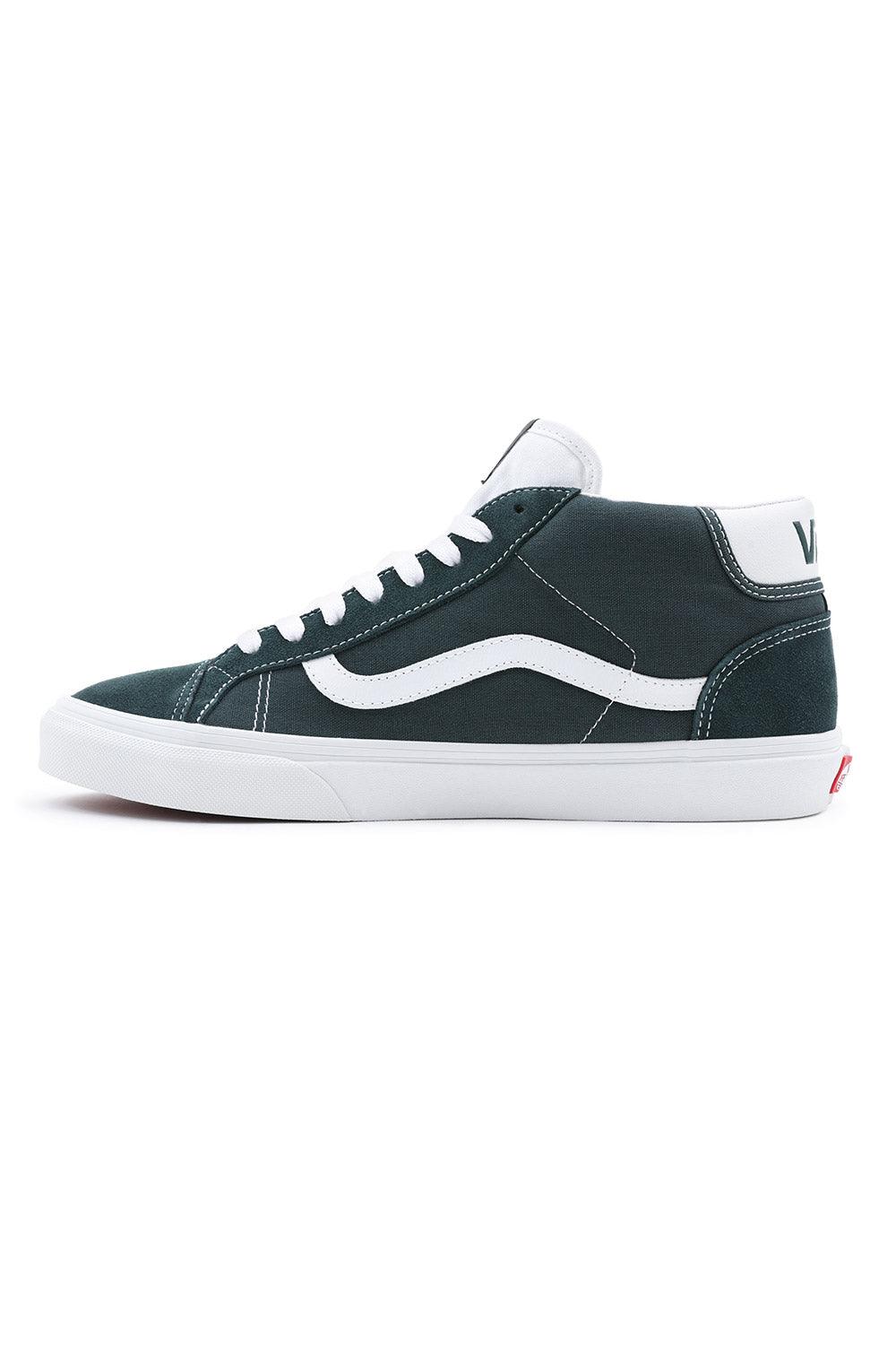Vans-UA Mid Skool 37 Darkest Spruce/White-Sneakers-6-Milagron.com