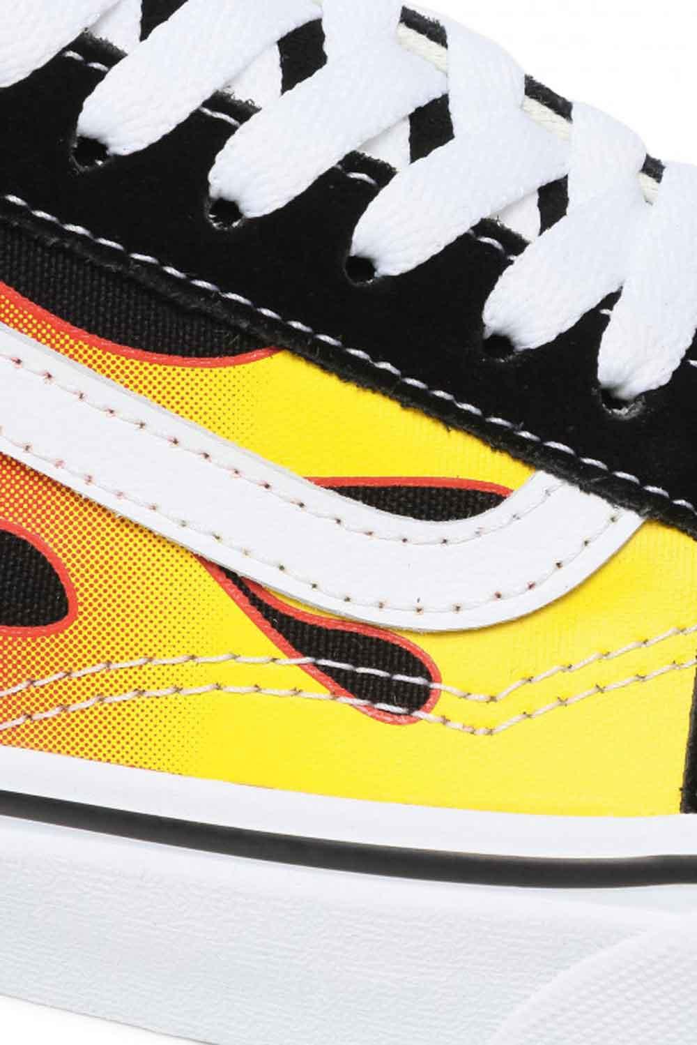 Vans-UA Old Skool (Flame) Black/Black/True White-Sneakers-7-Milagron.com