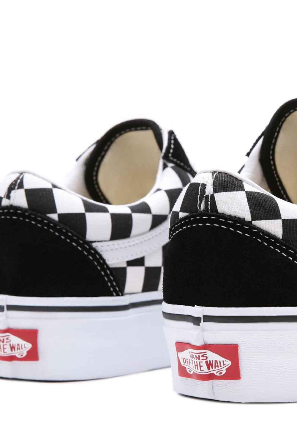 Vans-UA Old Skool Platform Checkerboard Black/True White-Sneakers-5-Milagron.com