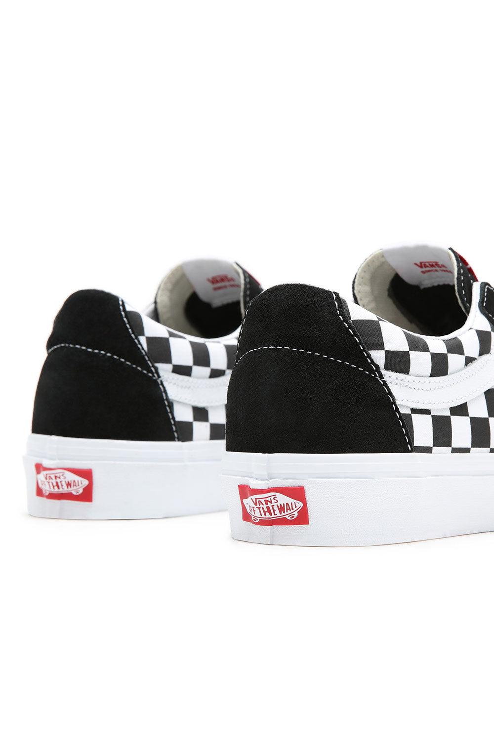 Vans-UA SK8-Low Canvas Suede Black Checkerboard-Sneakers-5-Milagron.com