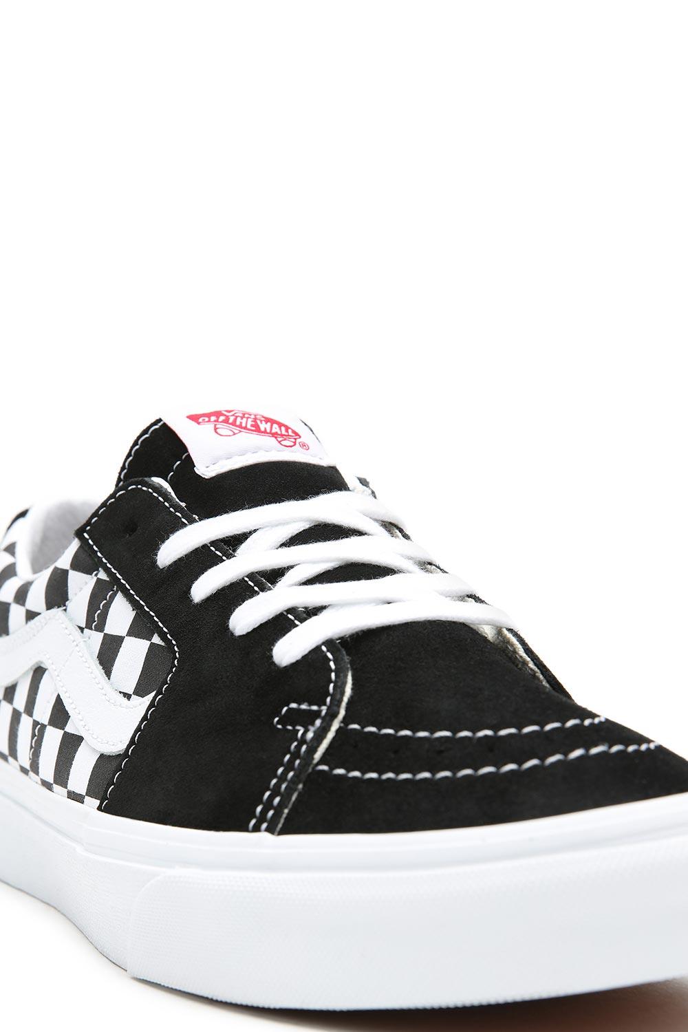 Vans-UA SK8-Low Canvas Suede Black Checkerboard-Sneakers-8-Milagron.com