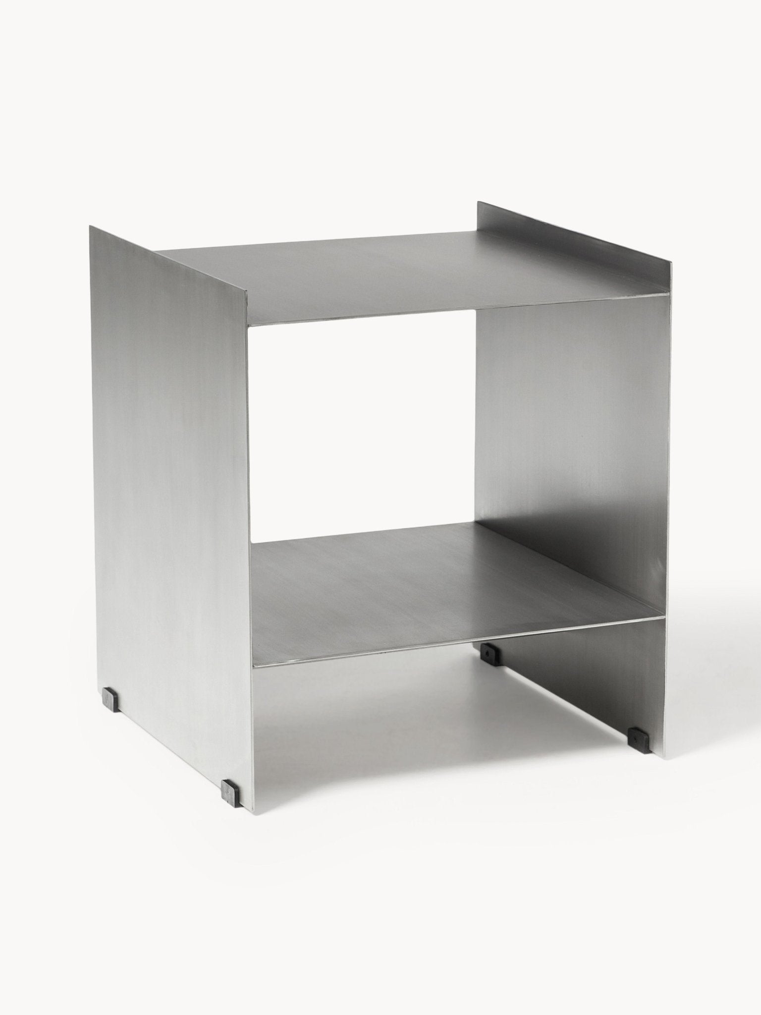 Aiden Metal Komodin, Modern Minimalist Fırçalanmış Çelik
