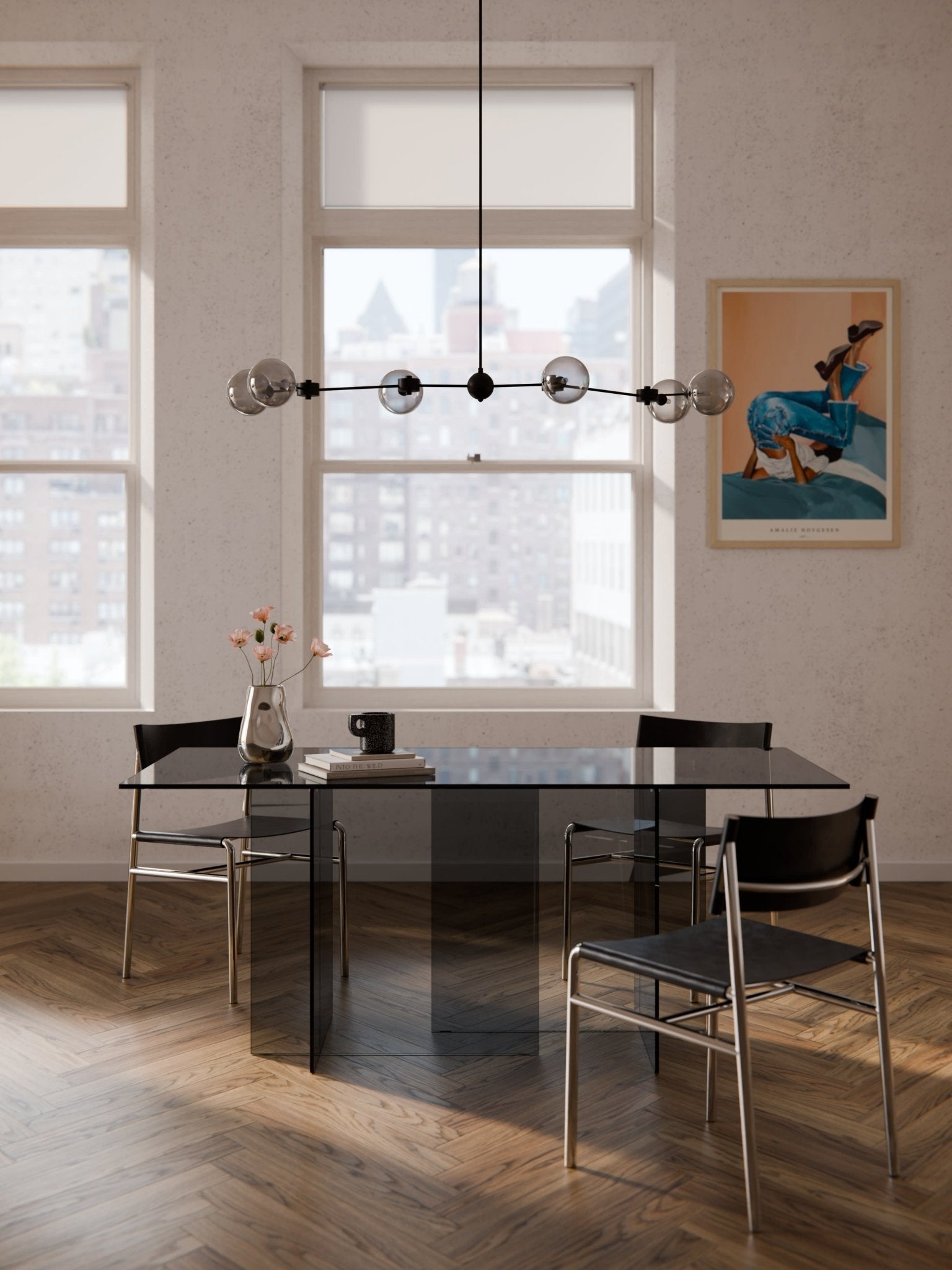 Anouk Modern Cam Yemek Masası 180X90 Cm Şık Tasarım