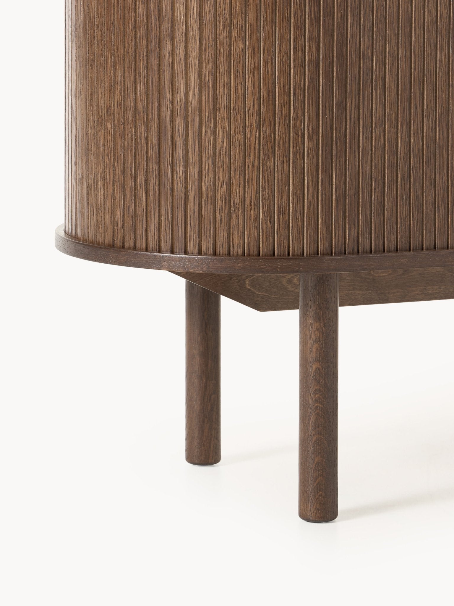 Calary Xl Dressoir, Kabartmalı Ahşap Yüzey, Koyu Meşe Kaplama