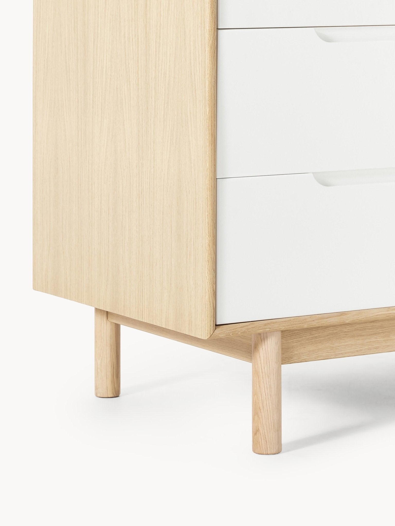 Cassy 3 Kapılı Modern Retro Ahşap Gardırop
