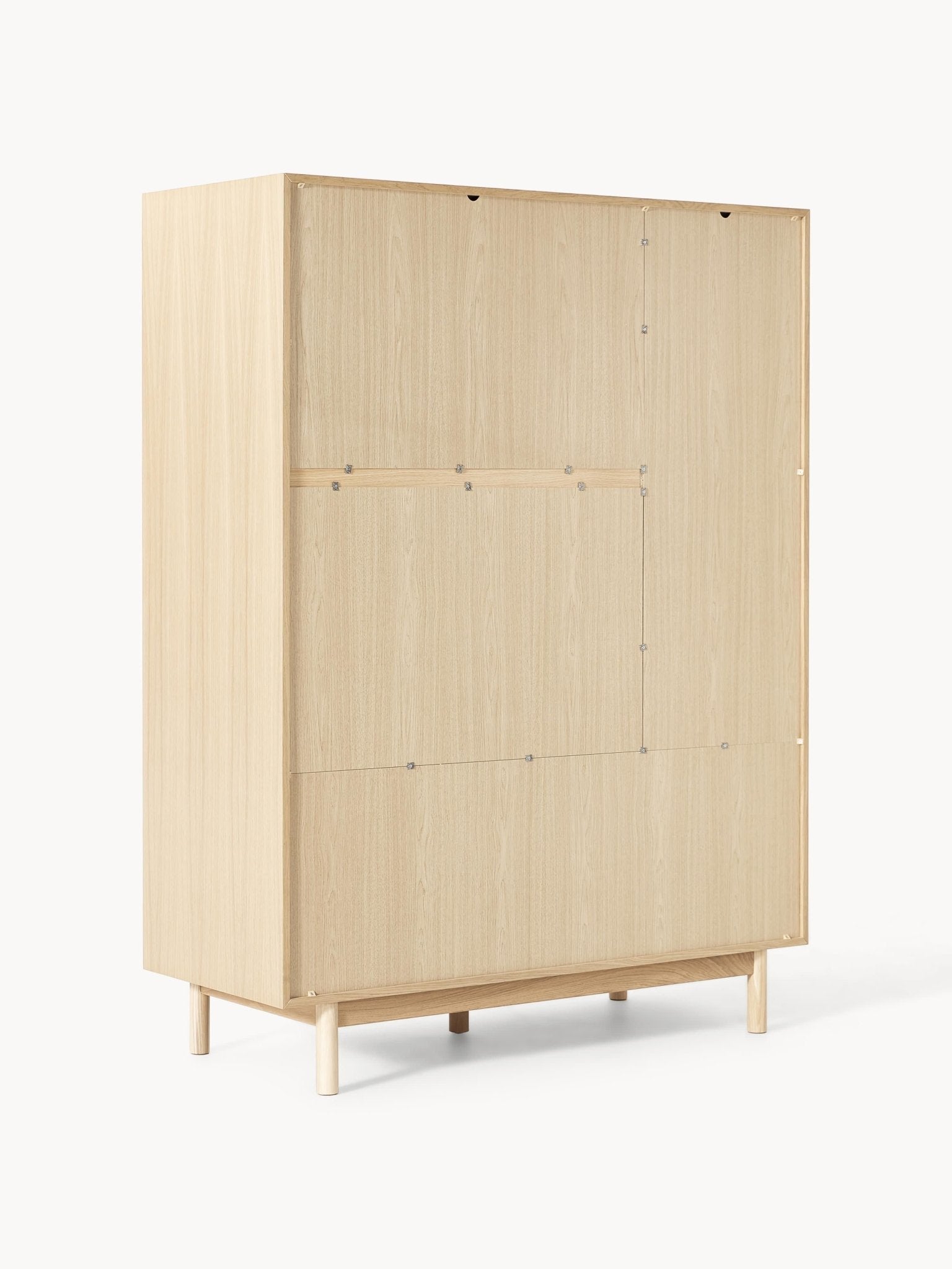Cassy 3 Kapılı Modern Retro Ahşap Gardırop