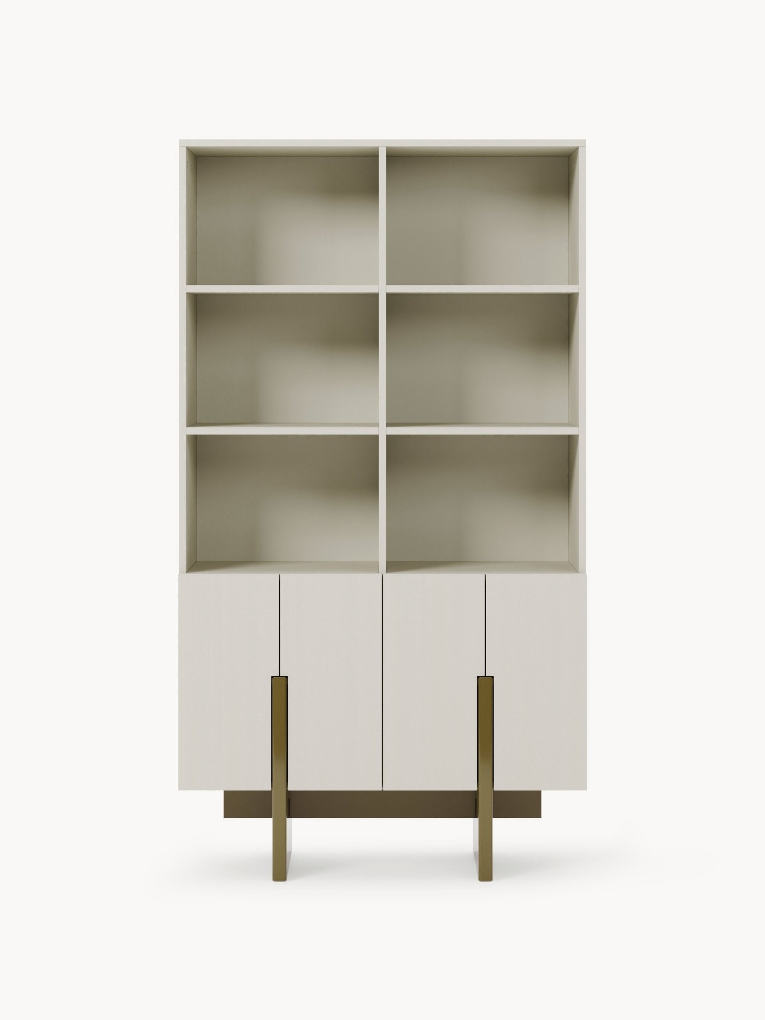 Dado Büyük Ahşap Highboard, Modern Geometrik Tasarım Ve Orijinal Ayaklar