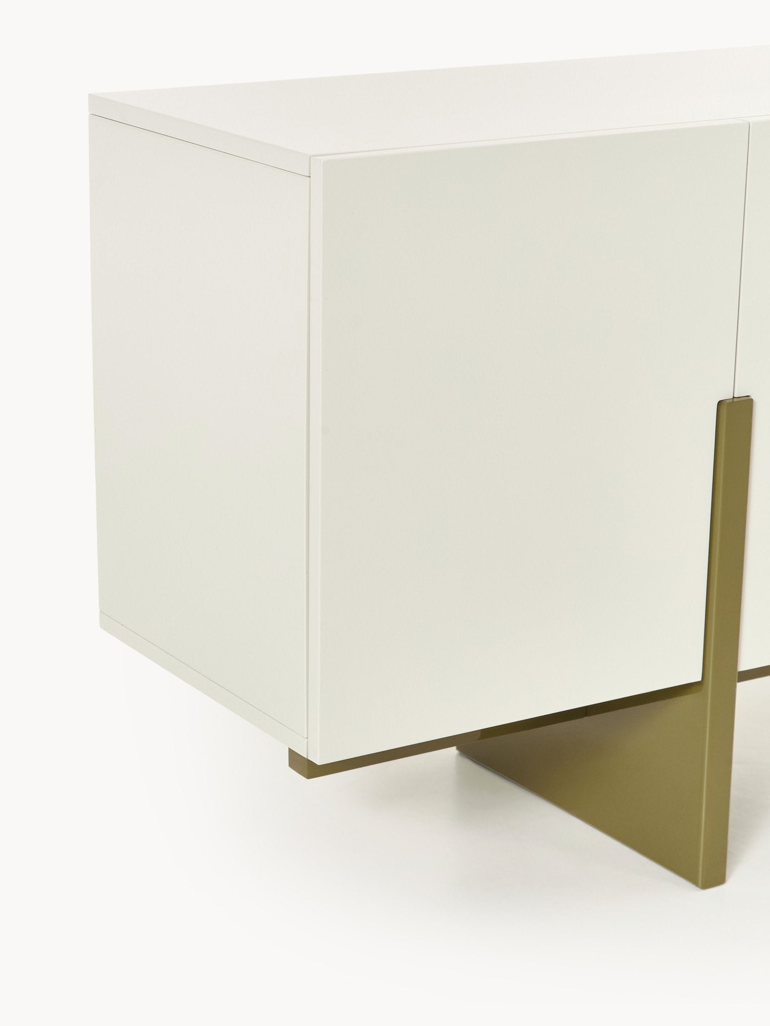 Dado Modern Ahşap Dressoir 180Cm Bej Ve Zeytin Yeşili