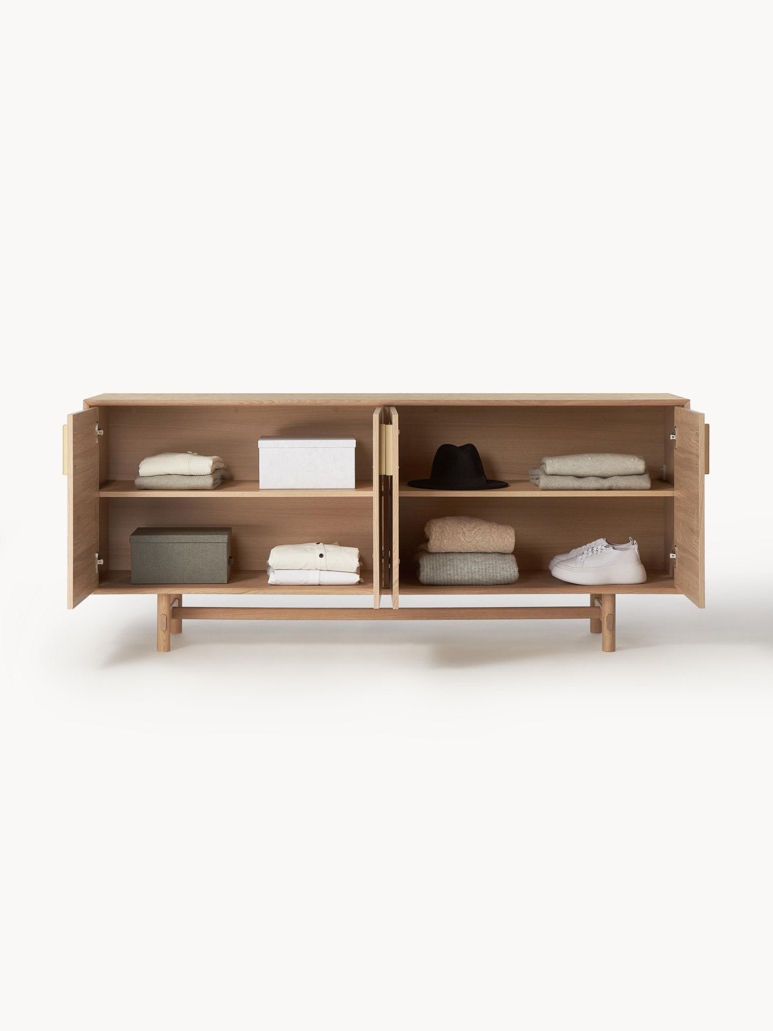 Diana Meşe Dressoir 180 Cm Modern Lüks Depolama Ünitesi