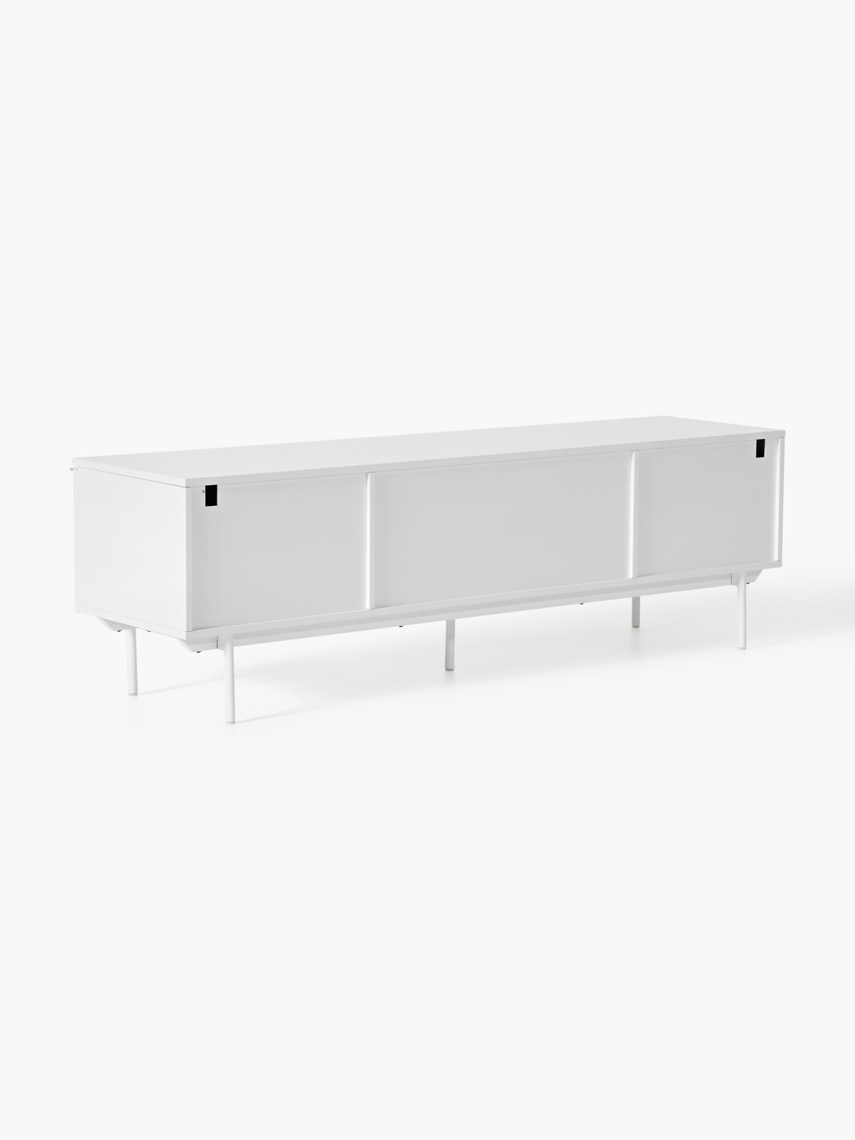 Elona Tv Sehpası 180 Cm Modern Mat Beyaz Tasarım