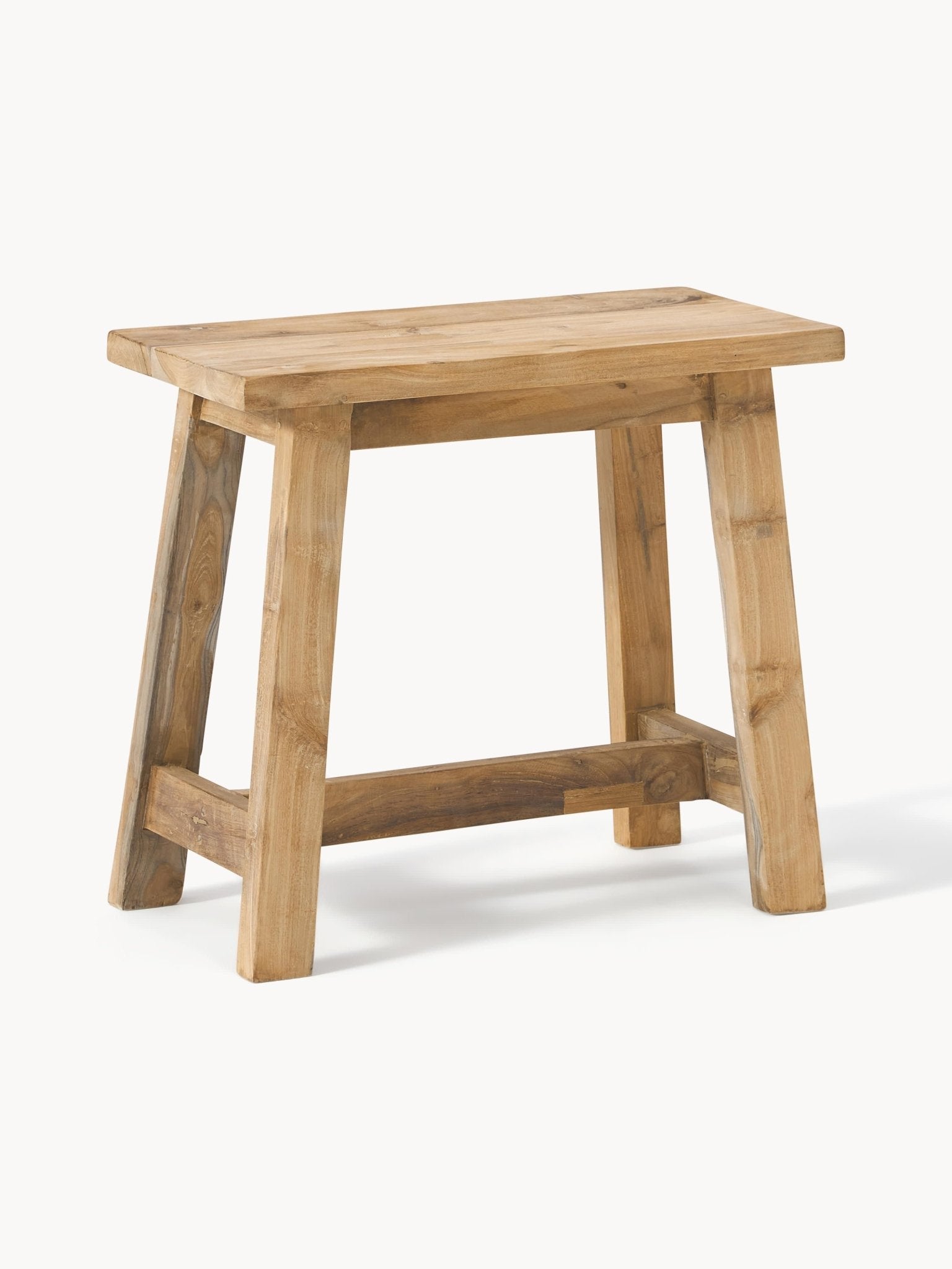 Lawas Geri Dönüştürülmüş Teak Ahşap Tabure 50Cm