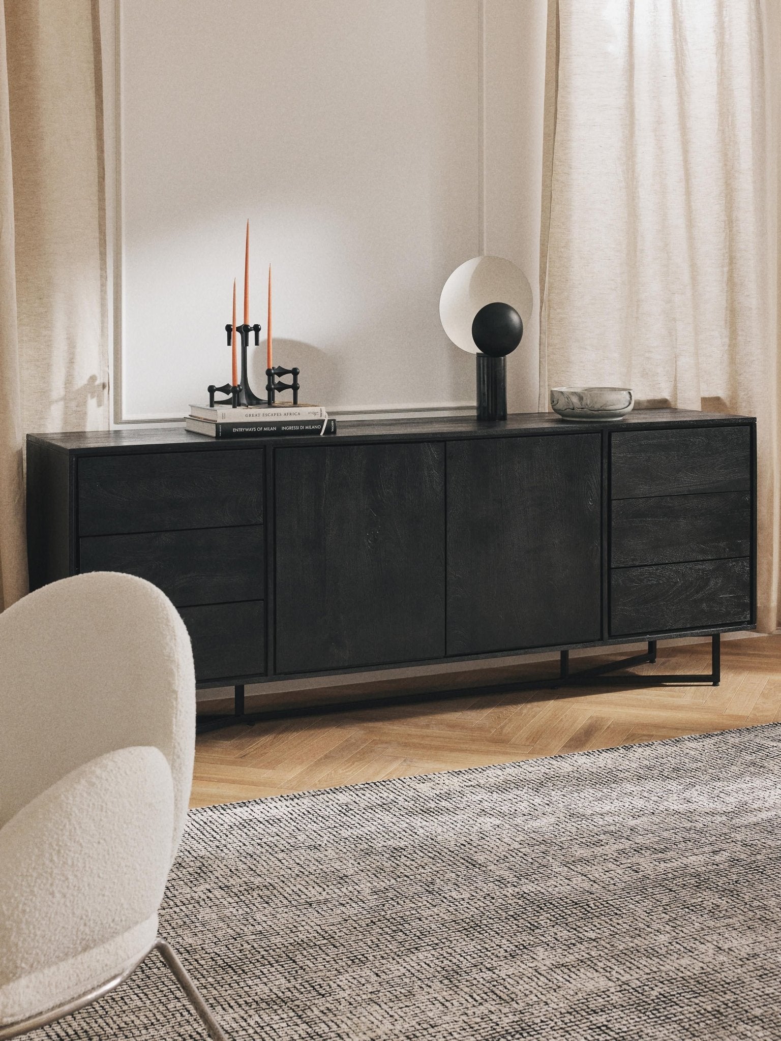 Luca Xl Masif Mangohout Dressoir Konsol