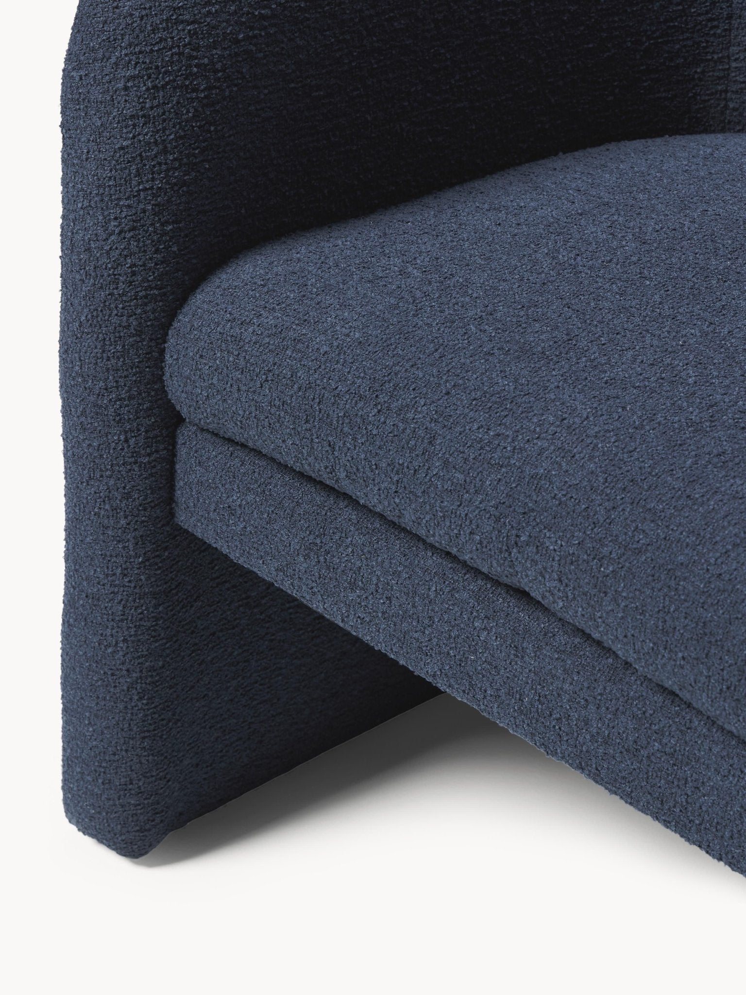 Mairo Bouclé Modern Tasarım Lüks Tekli Lounge Koltuk