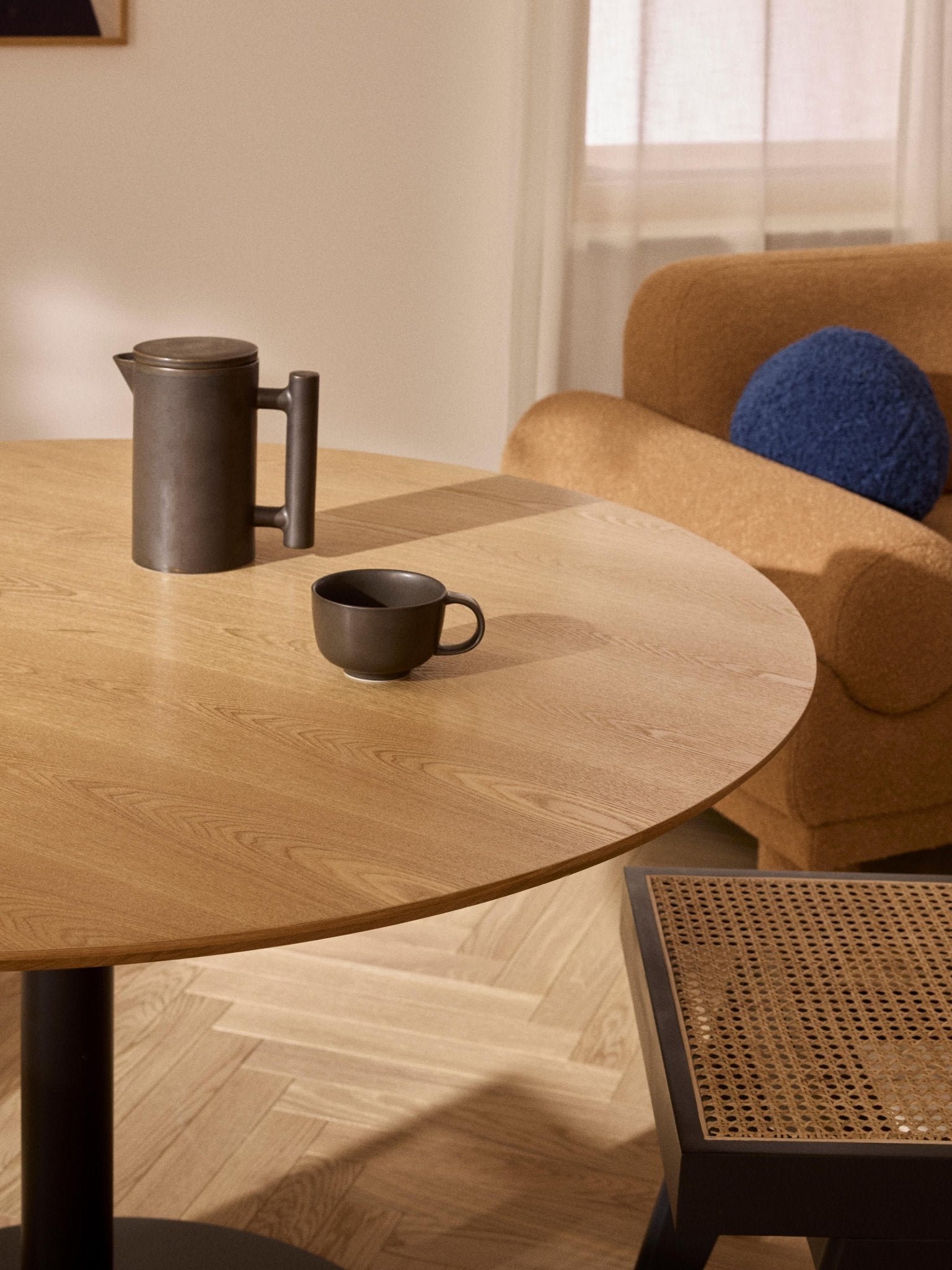 Menorca Yuvarlak Yemek Masası, Modern Tasarım, 100 Cm Çapında