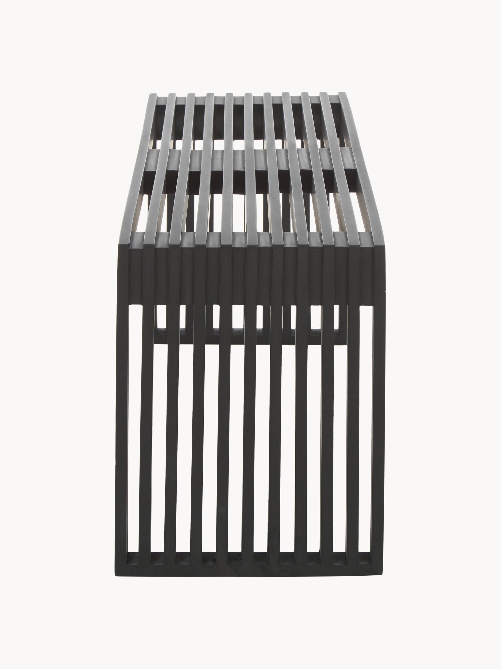 Rib Minimalist Tasarım Siyah Lake Maun Ağacı Bank 104 Cm