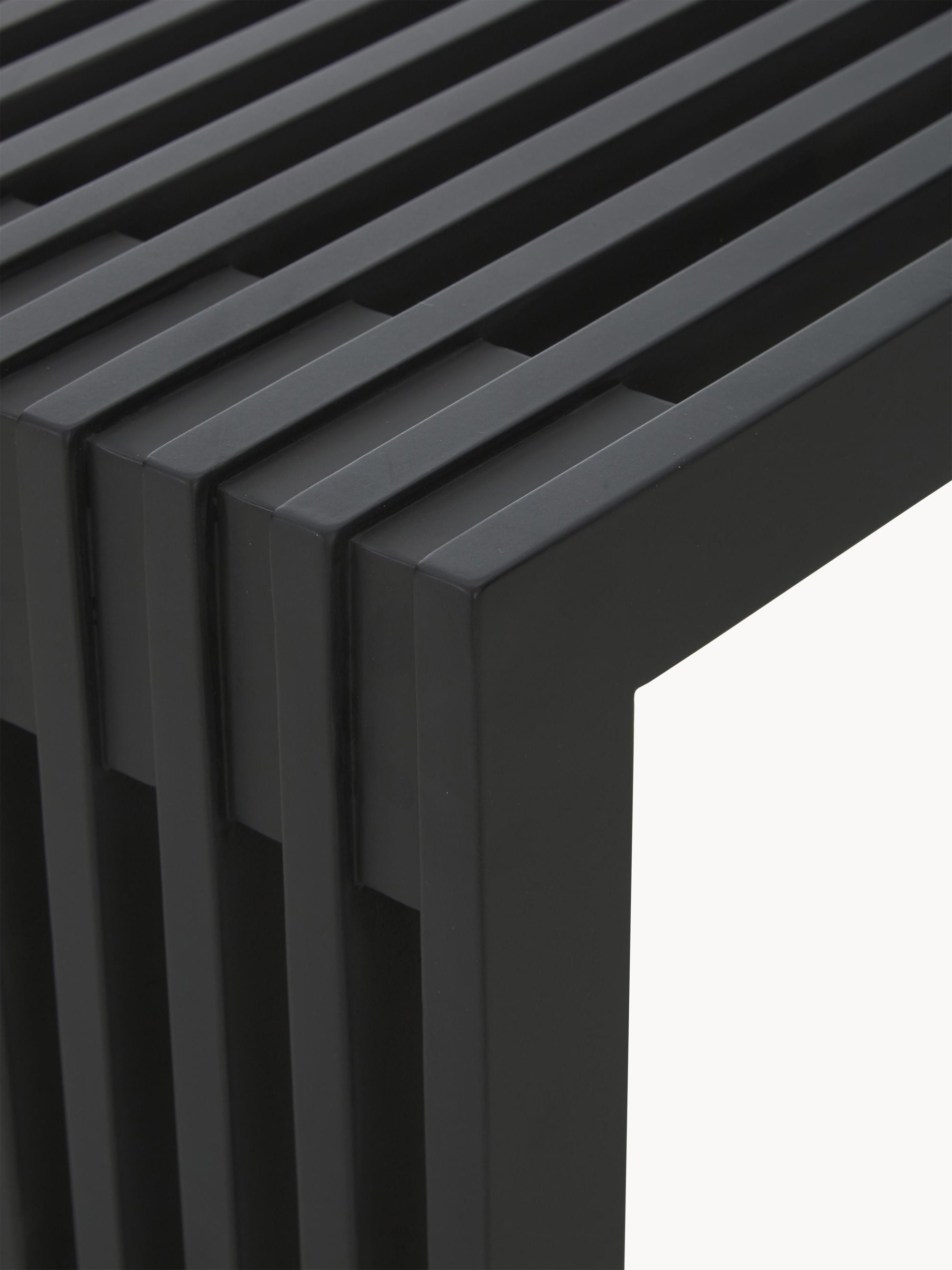 Rib Minimalist Tasarım Siyah Lake Maun Ağacı Bank 104 Cm