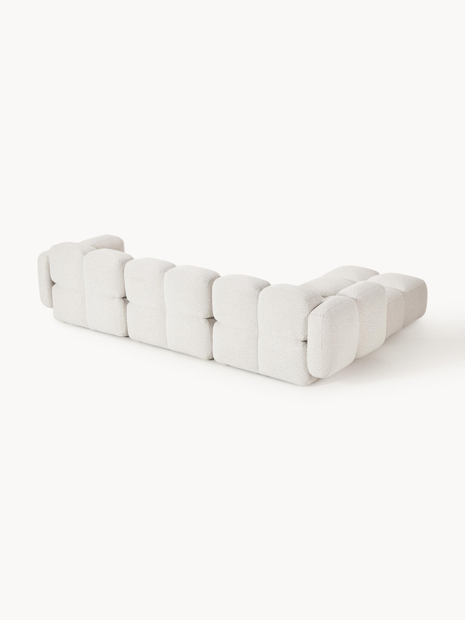 Tayla Modüler Bouclé Koltuk Ve Puf - 4 Kişilik Modern Konfor