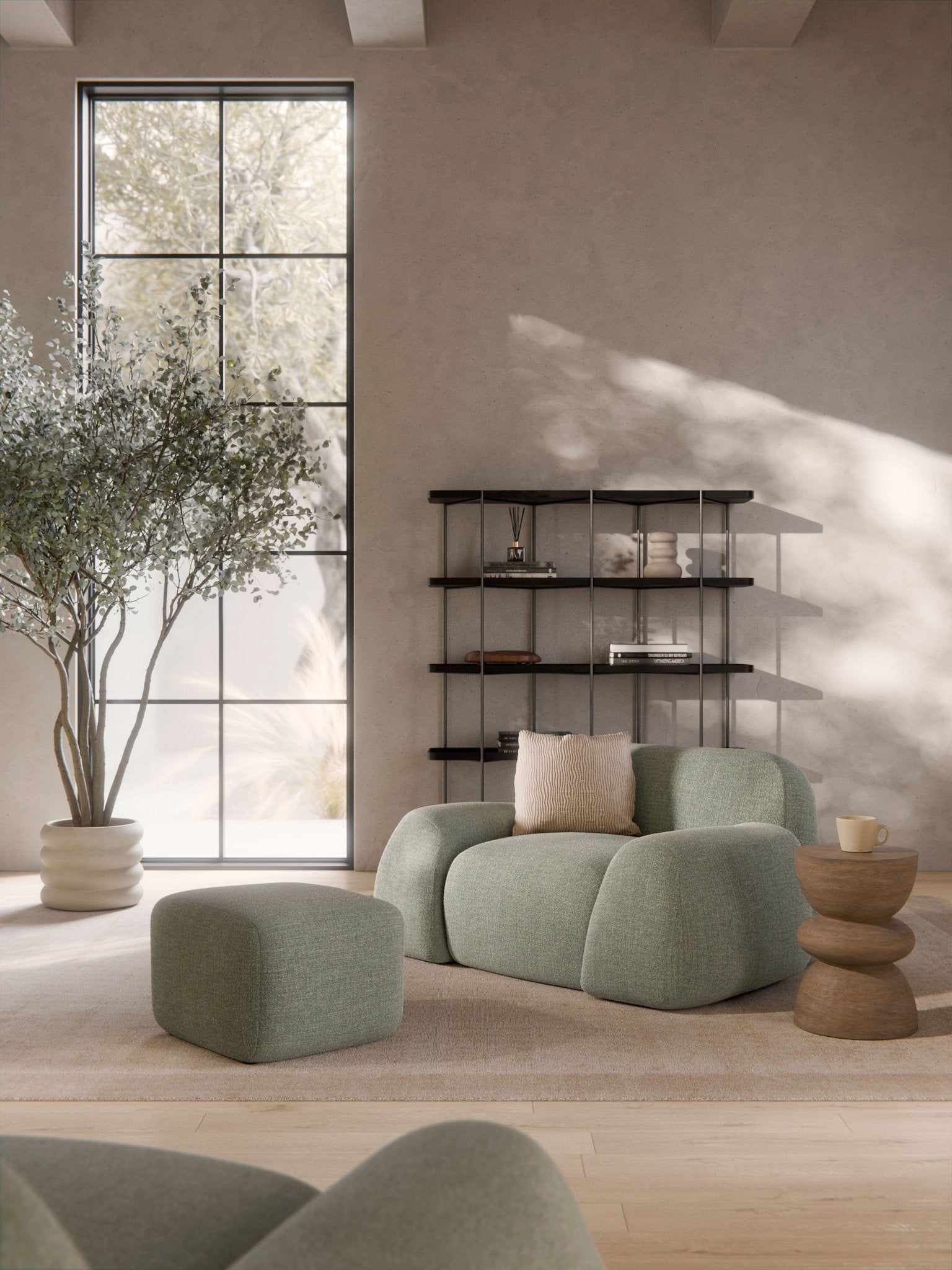Wolke Bouclé Lounge Koltuk Modern Heykelsi Tasarım Ve Konfor