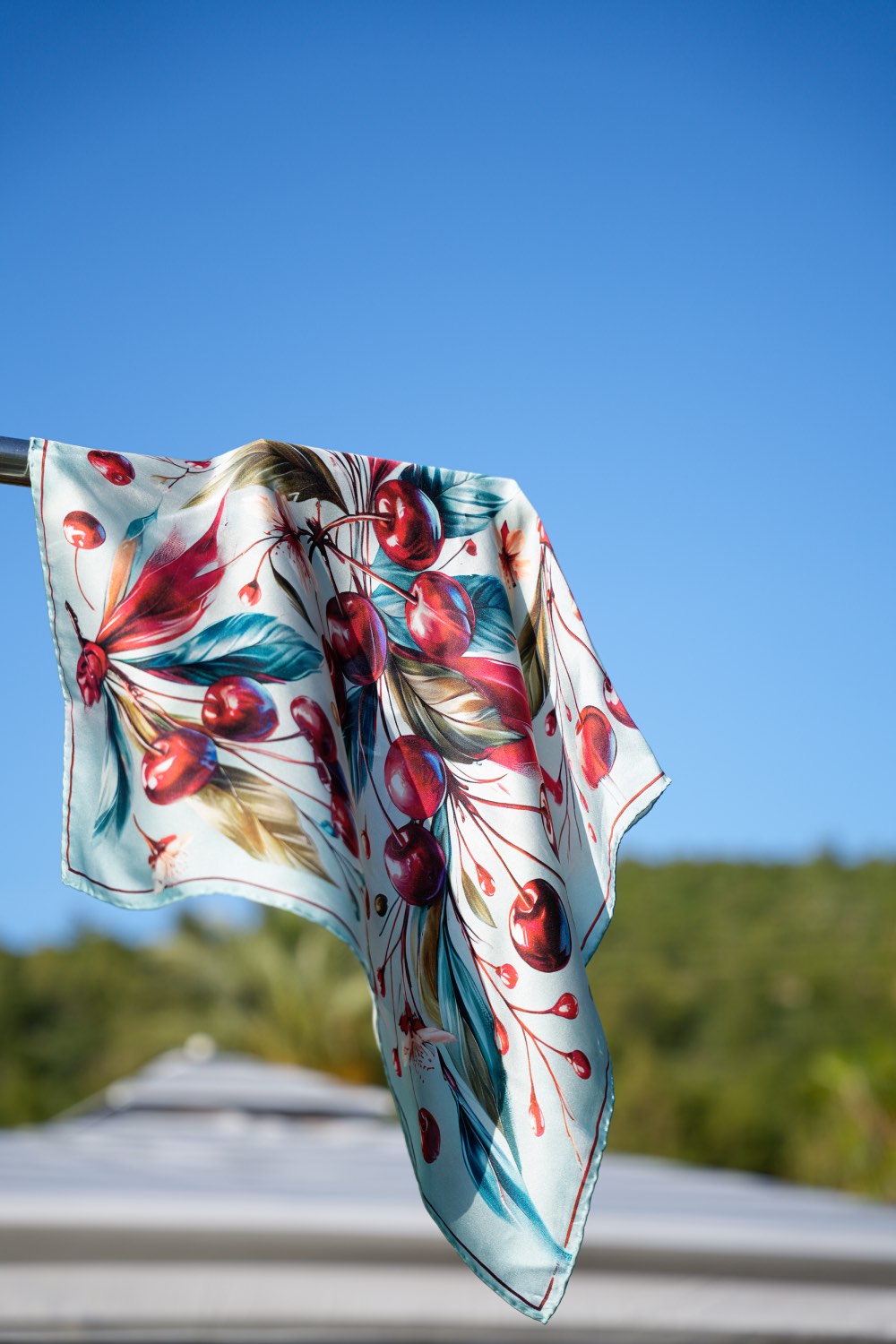 Cherry Whisper %100 İpek Fular - 2