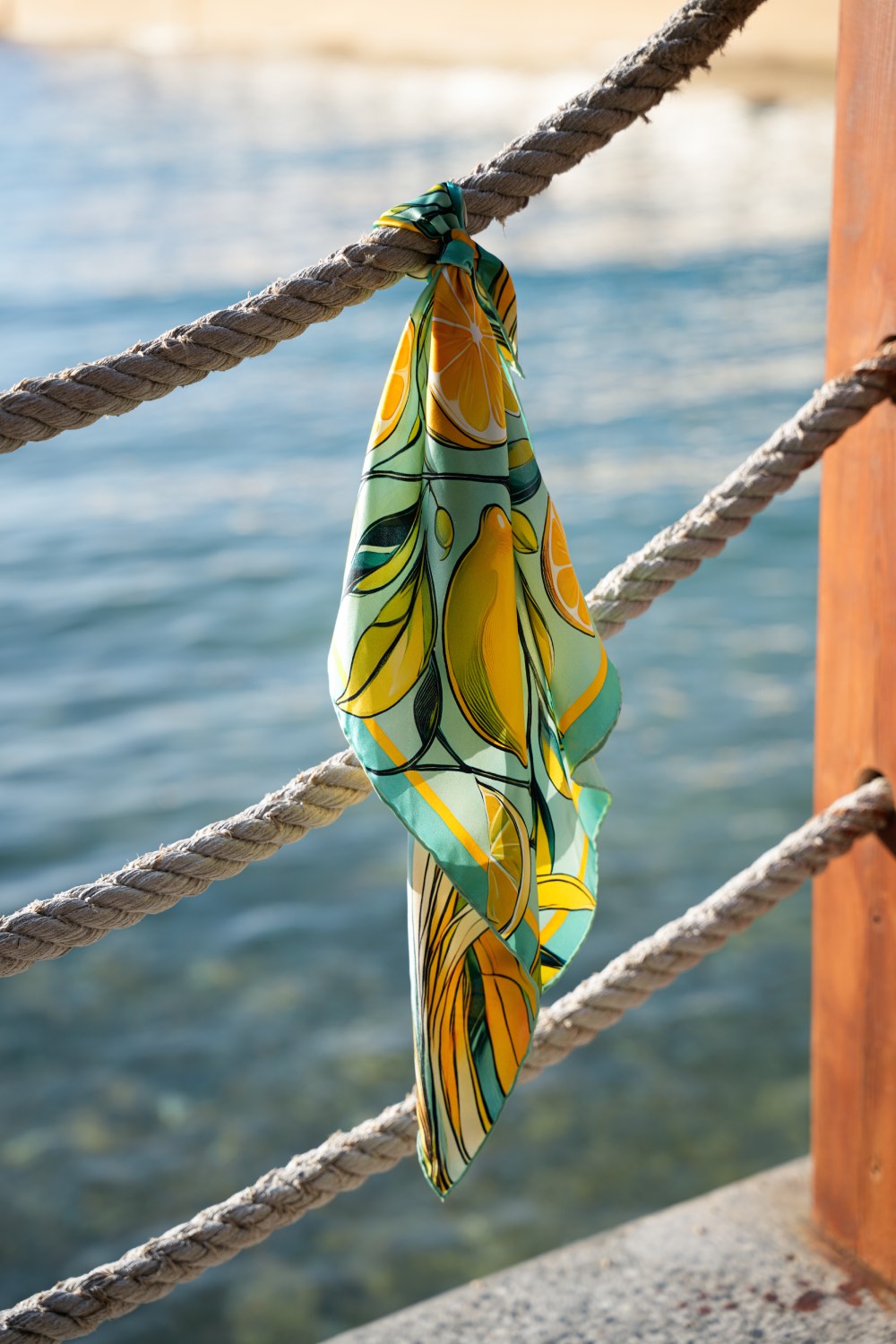 Lemon Daze %100 İpek Fular - 0