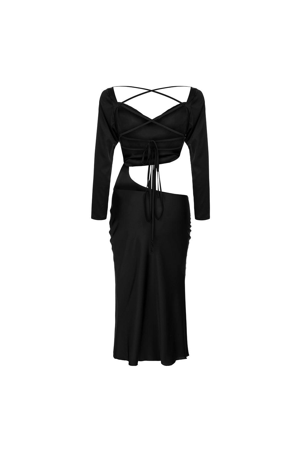 Veryself-Onyx Cut-out Dress-Elbise-4-Milagron.com