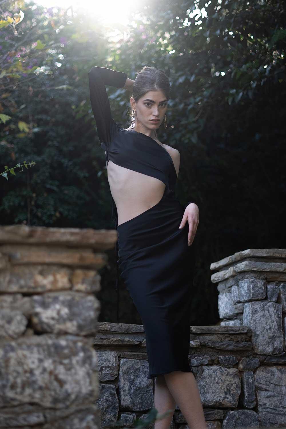 Veryself-Onyx Cut-out Dress-Elbise-5-Milagron.com