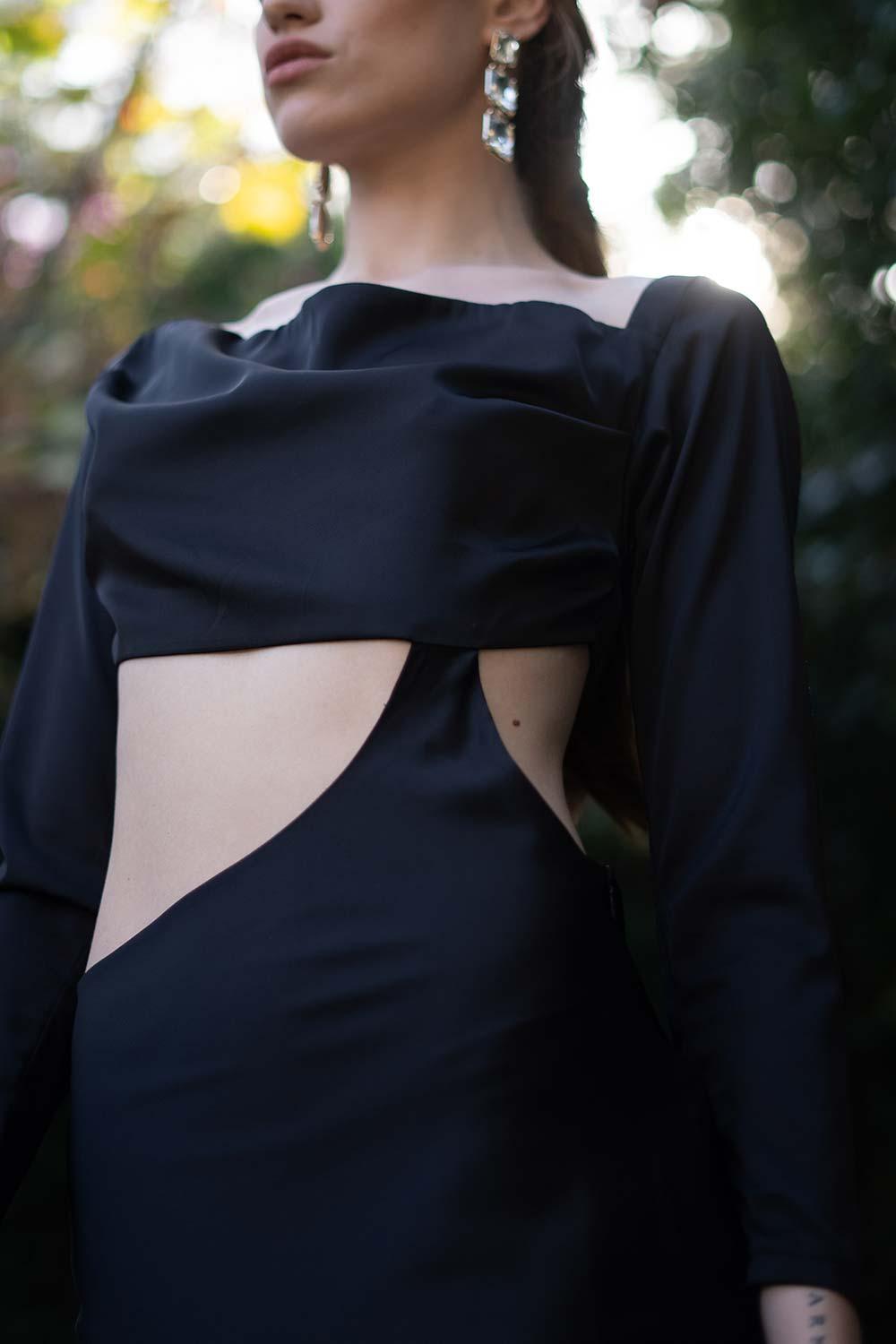 Veryself-Onyx Cut-out Dress-Elbise-7-Milagron.com