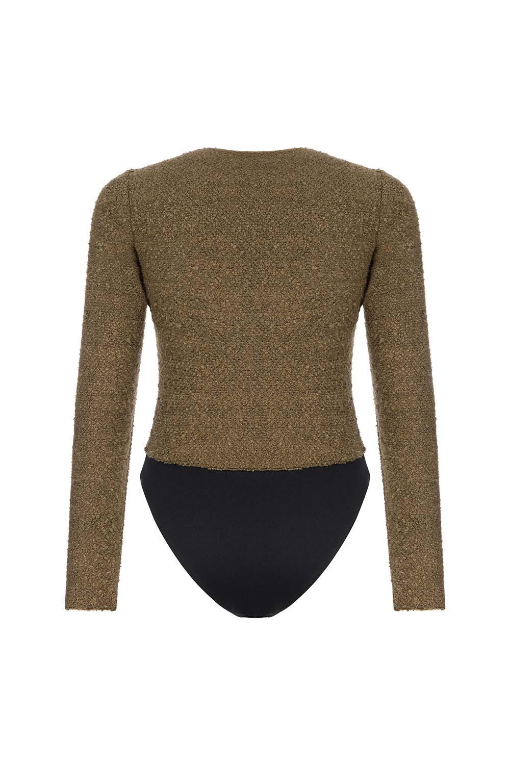 Veryself-Tuscan Bodysuit - Kahverengi-Top-4-Milagron.com